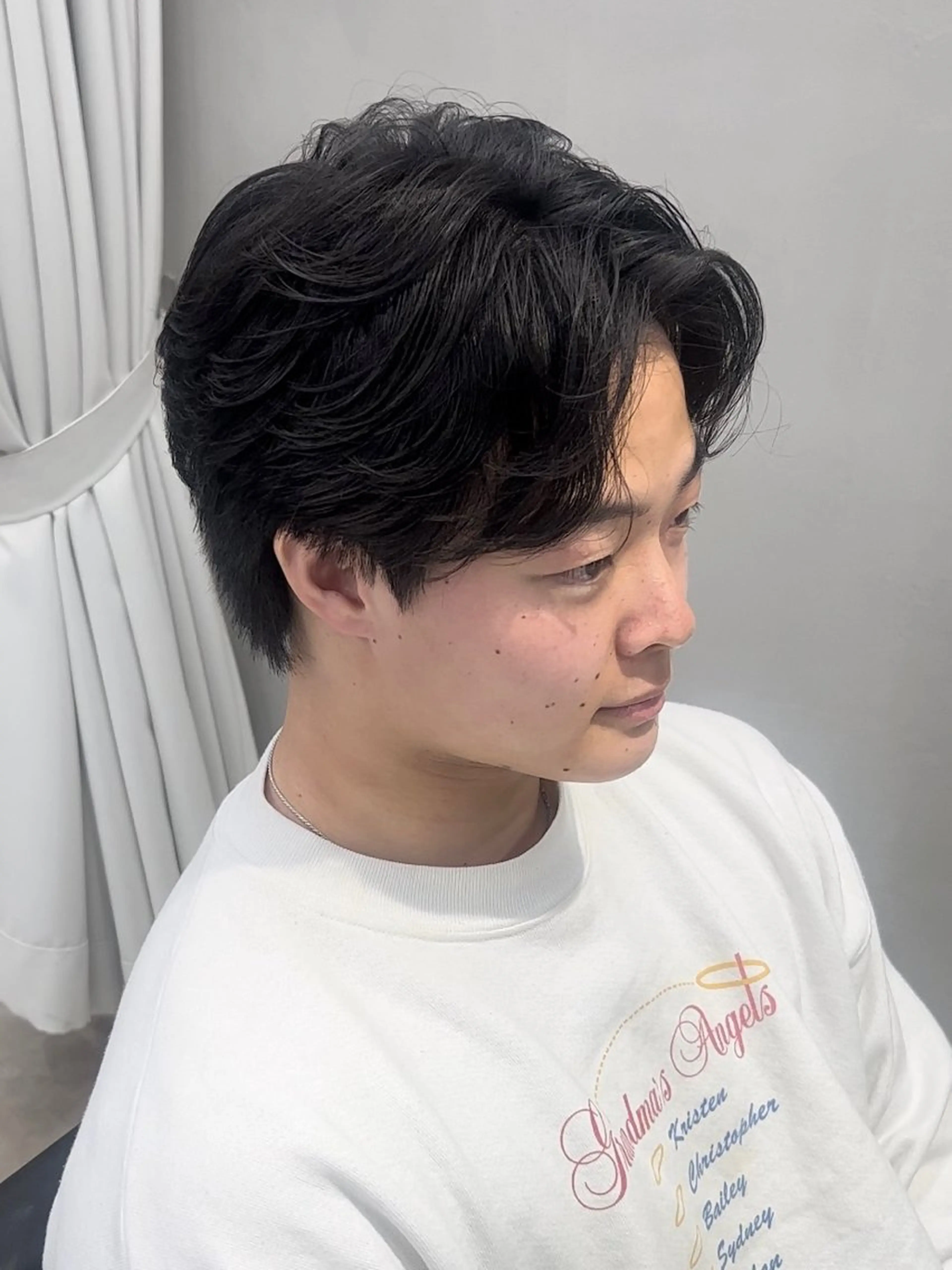 パーマ メンズ 曲がる縮毛矯正 LIBER 　岩名のヘアスタイル