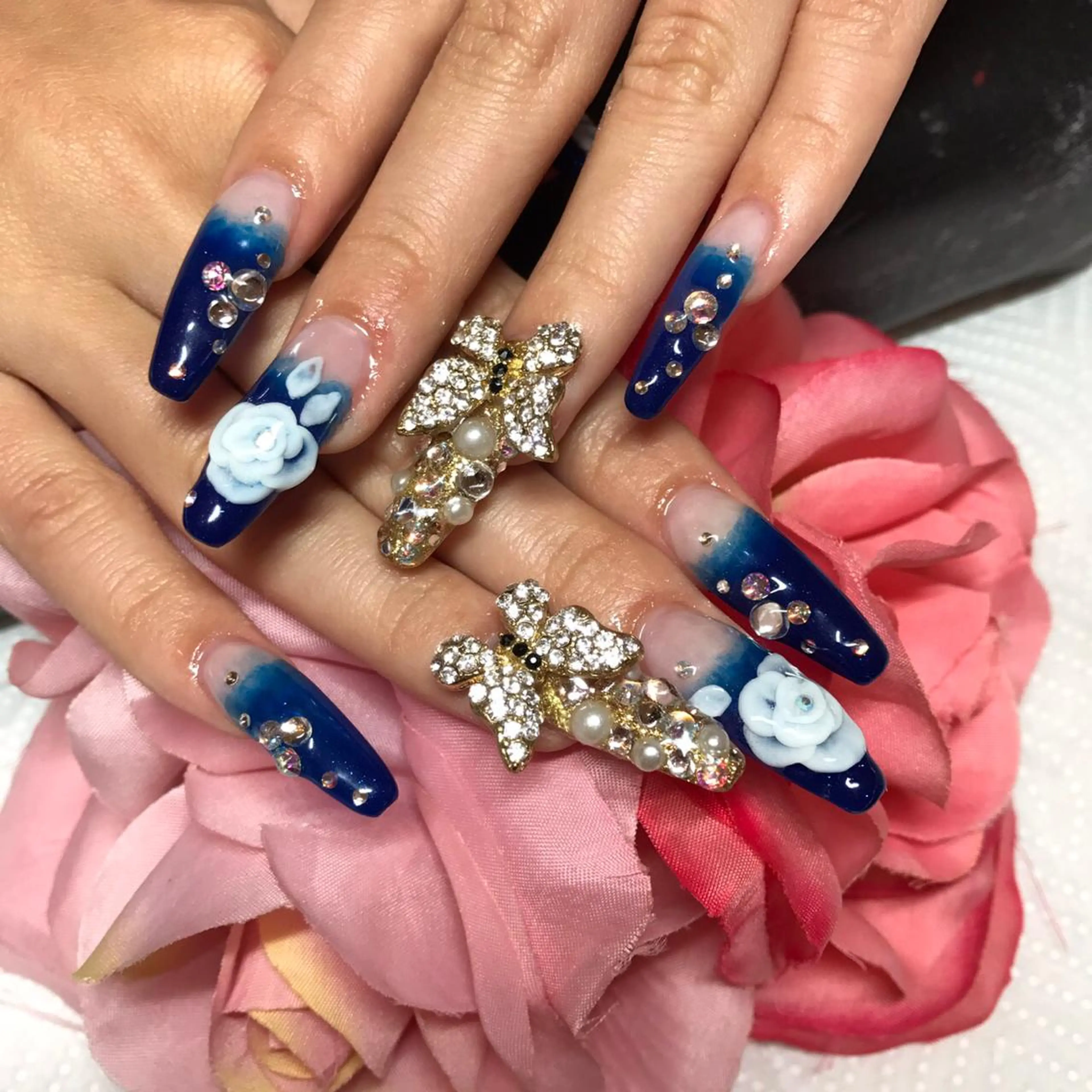 ロング ネイル 成人式 ハンドネイル 《LB》ラブリエ Nail&eyeのマツエク・マツパデザイン