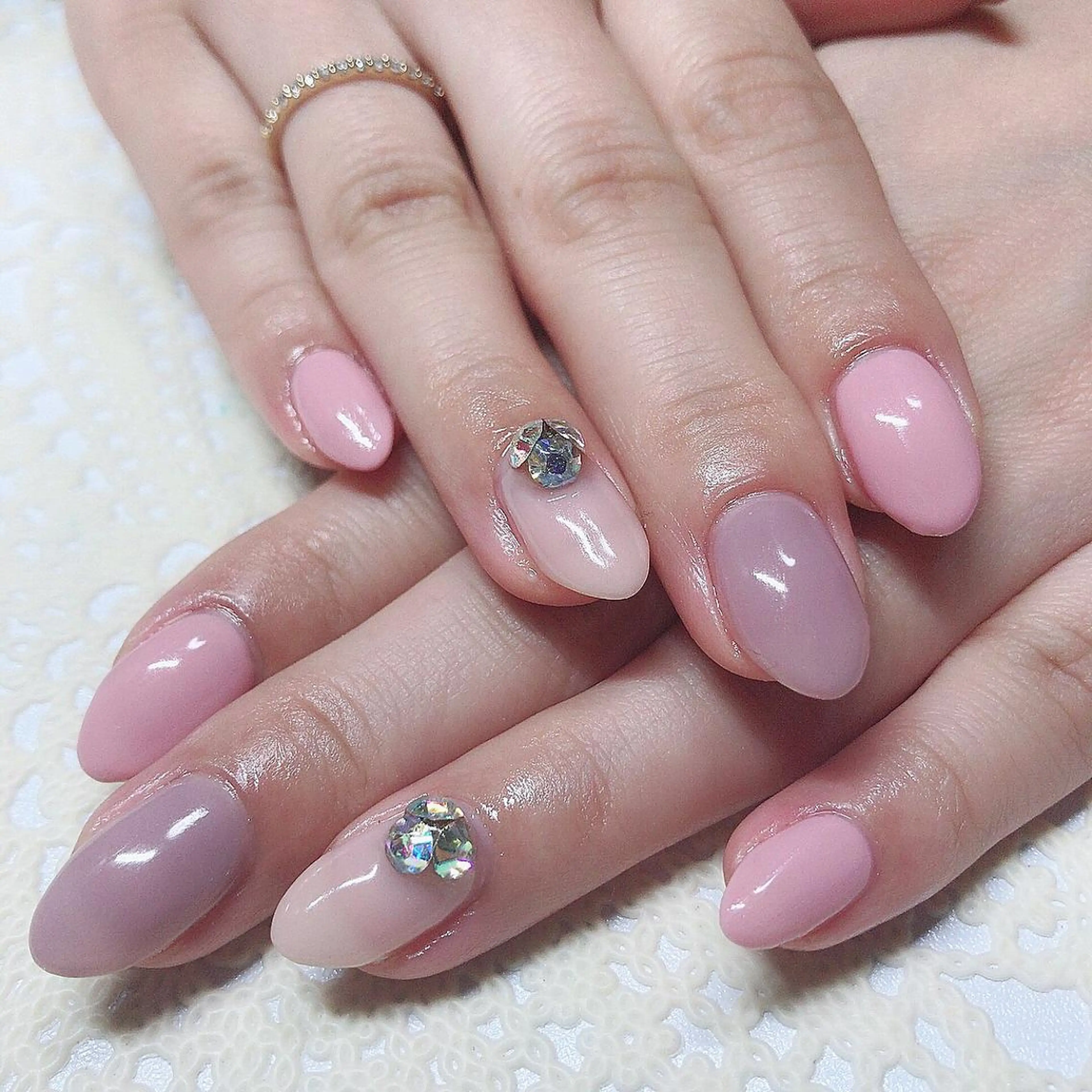 ネイル ピンク ピンクベージュ シンプルネイル S Nailのネイルデザイン
