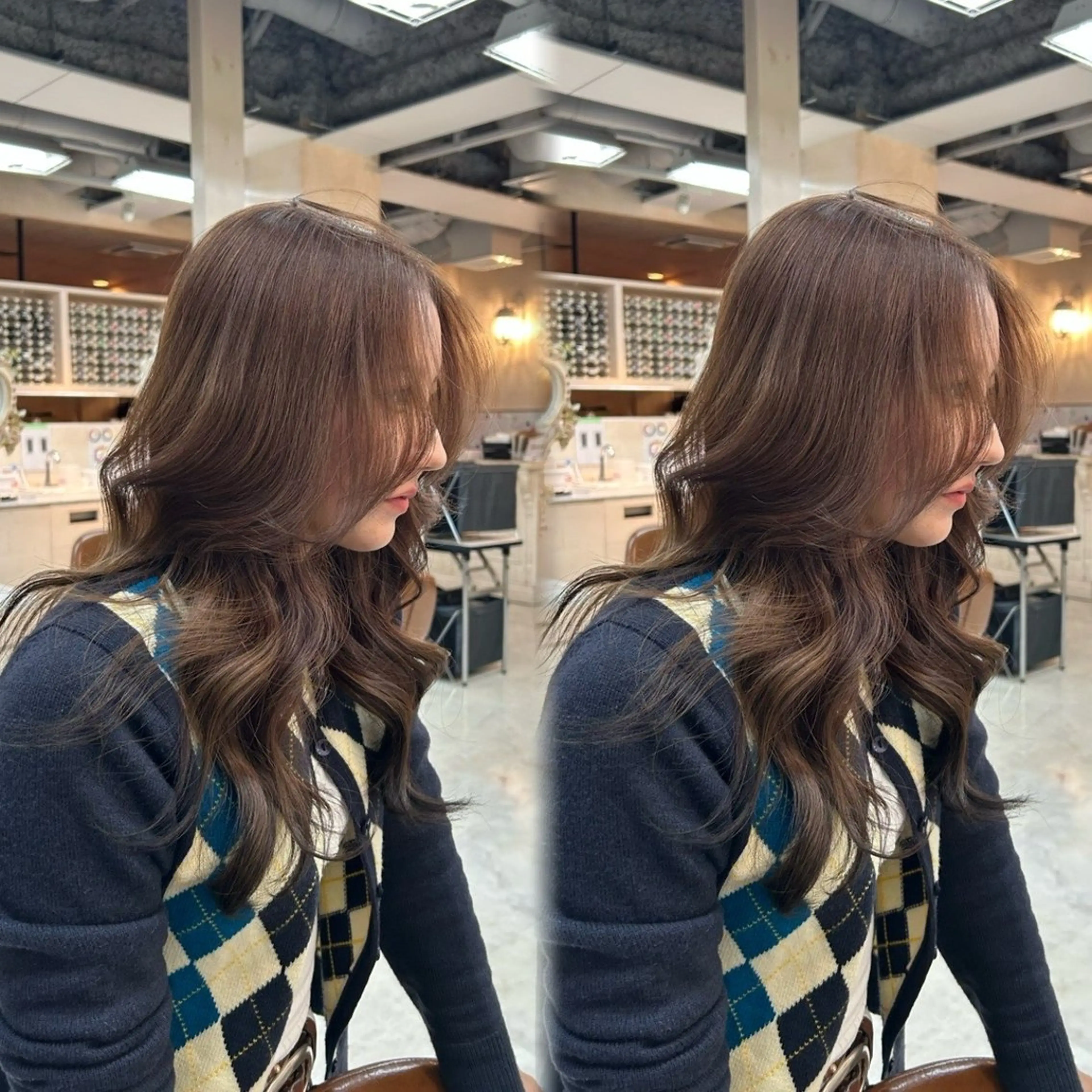 透明感ブラウンワンカラー🧸🤍の写真