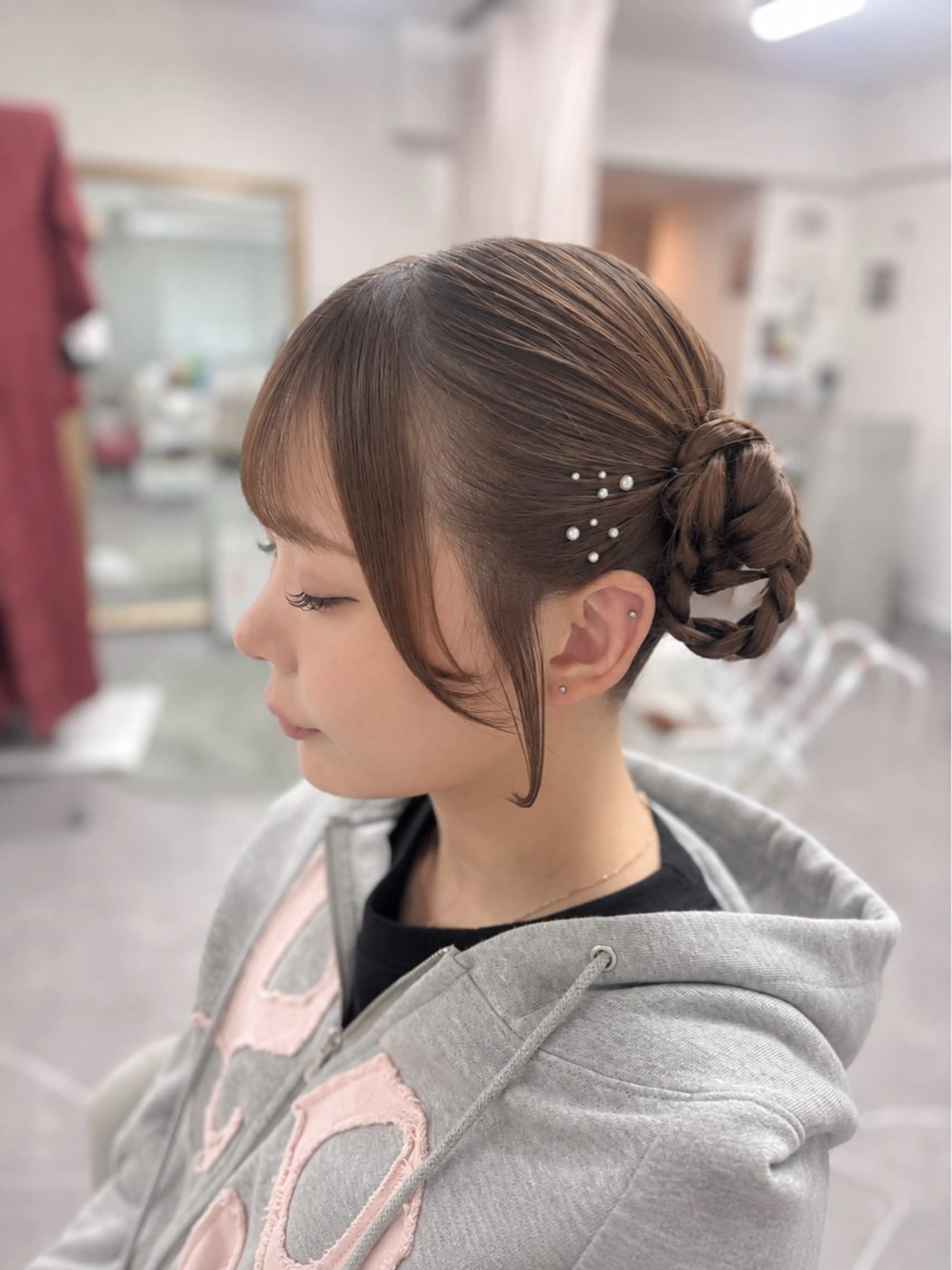 ミディアム ヘアアレンジ ヘアセット ⭐︎moe 【ヘアメイク🧸】のヘアスタイル