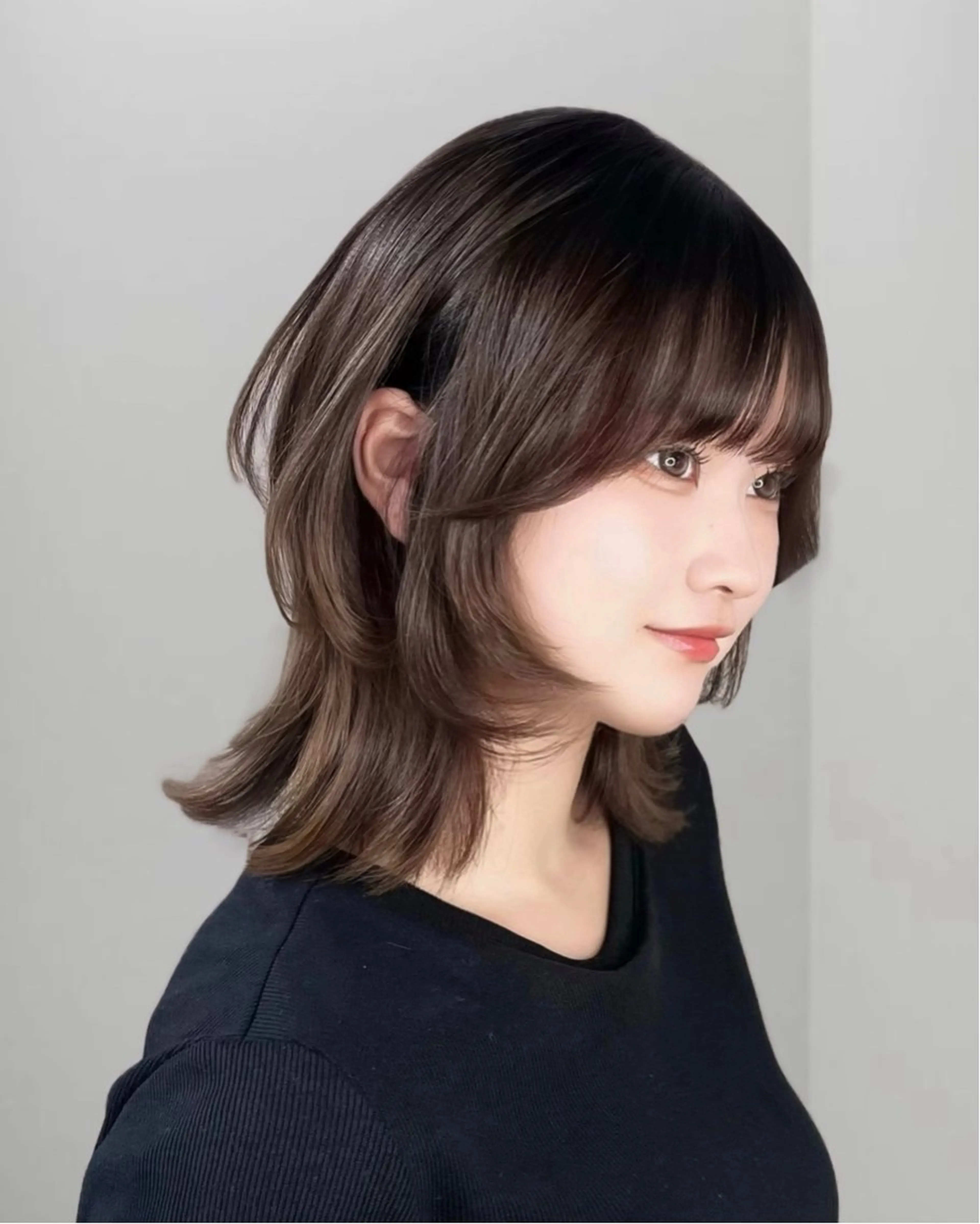 ミディアム カラー カット ヘアカラー トリートメント Ryoichi⛓️ 韓国ヘア/ハイトーンのヘアスタイル