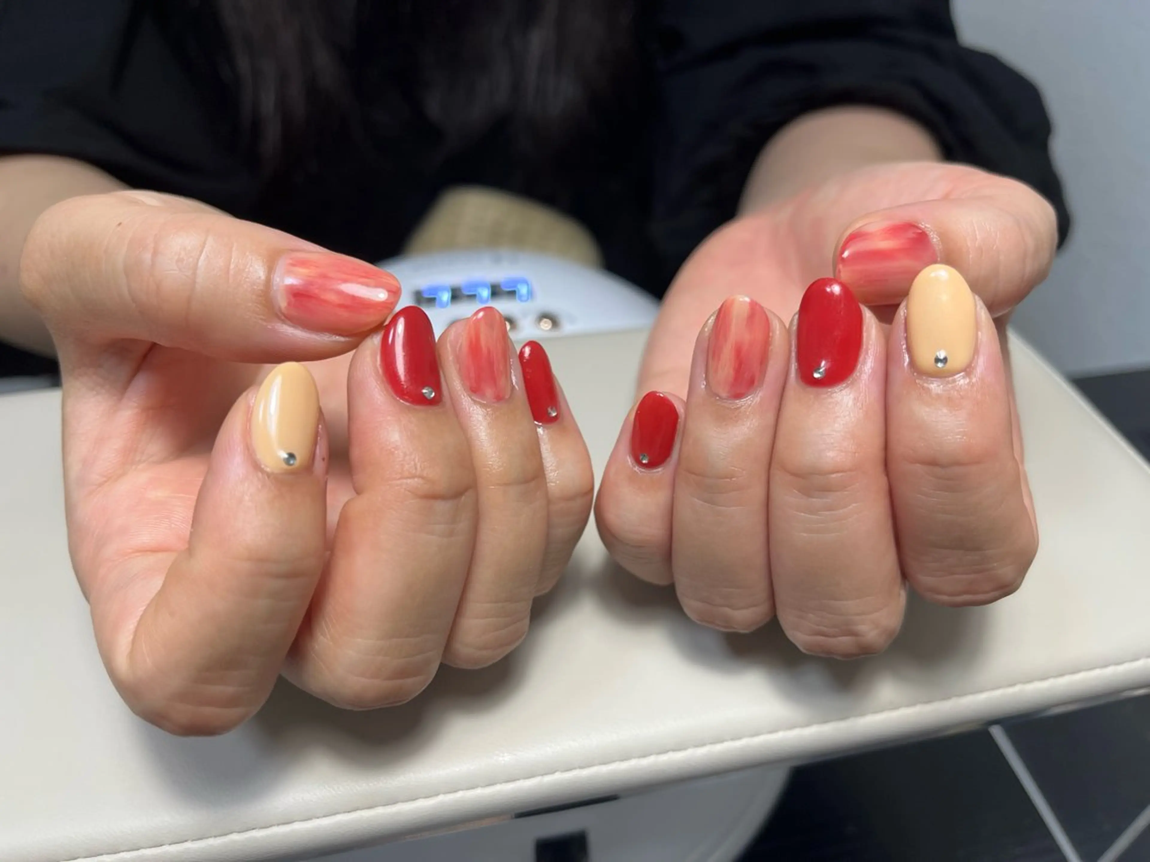ネイル シンプルネイル HaneLab ꕤ︎︎·͜·のネイルデザイン