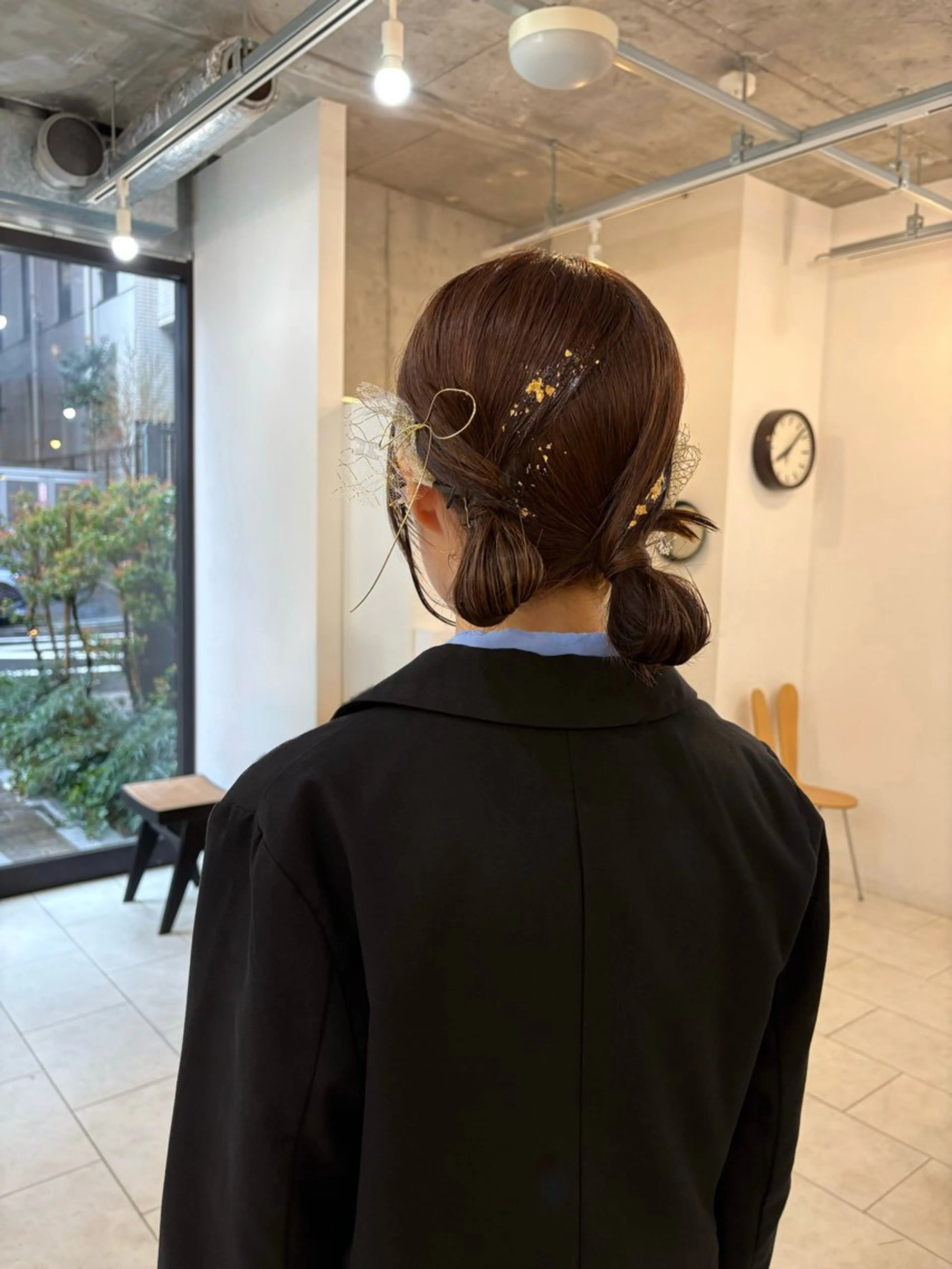 セミロング ヘアアレンジ ヘアセット eri kinjoのヘアスタイル