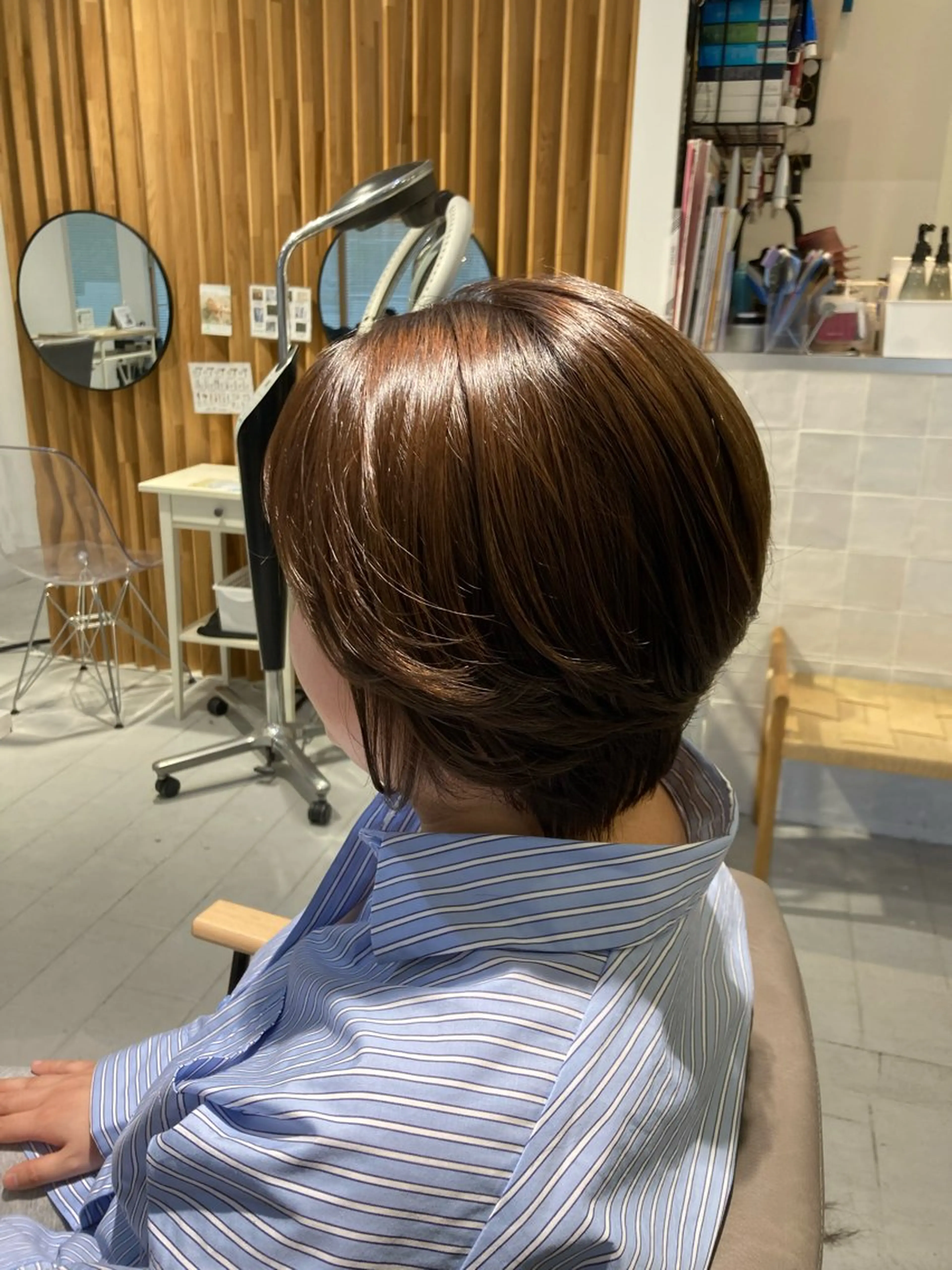 ショート カット ヘアカラー トリートメント 🫧ゆうき🪽 髪質改善/ハイライトのヘアスタイル