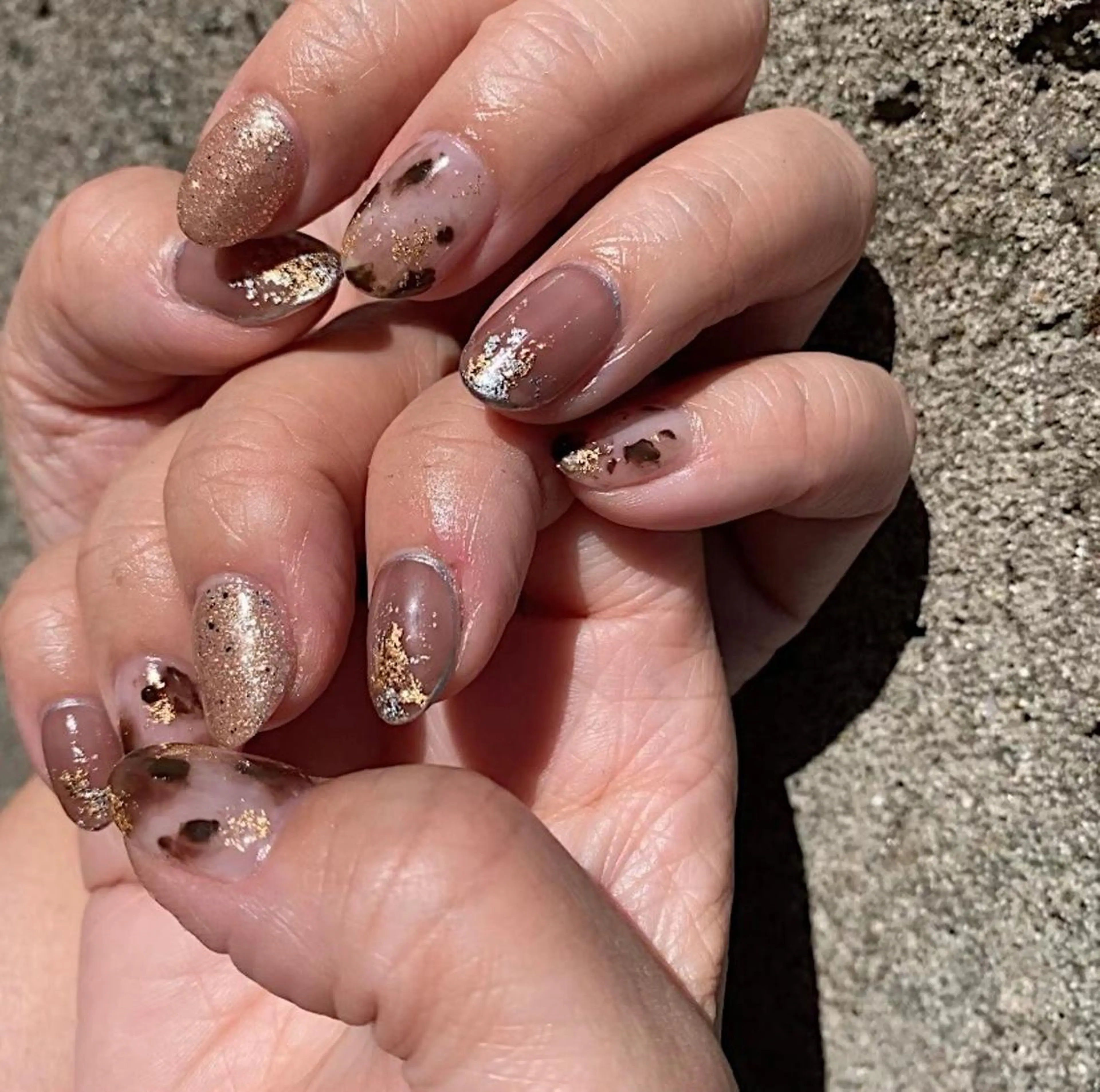 ネイル ブラウン lcoco nailのネイルデザイン