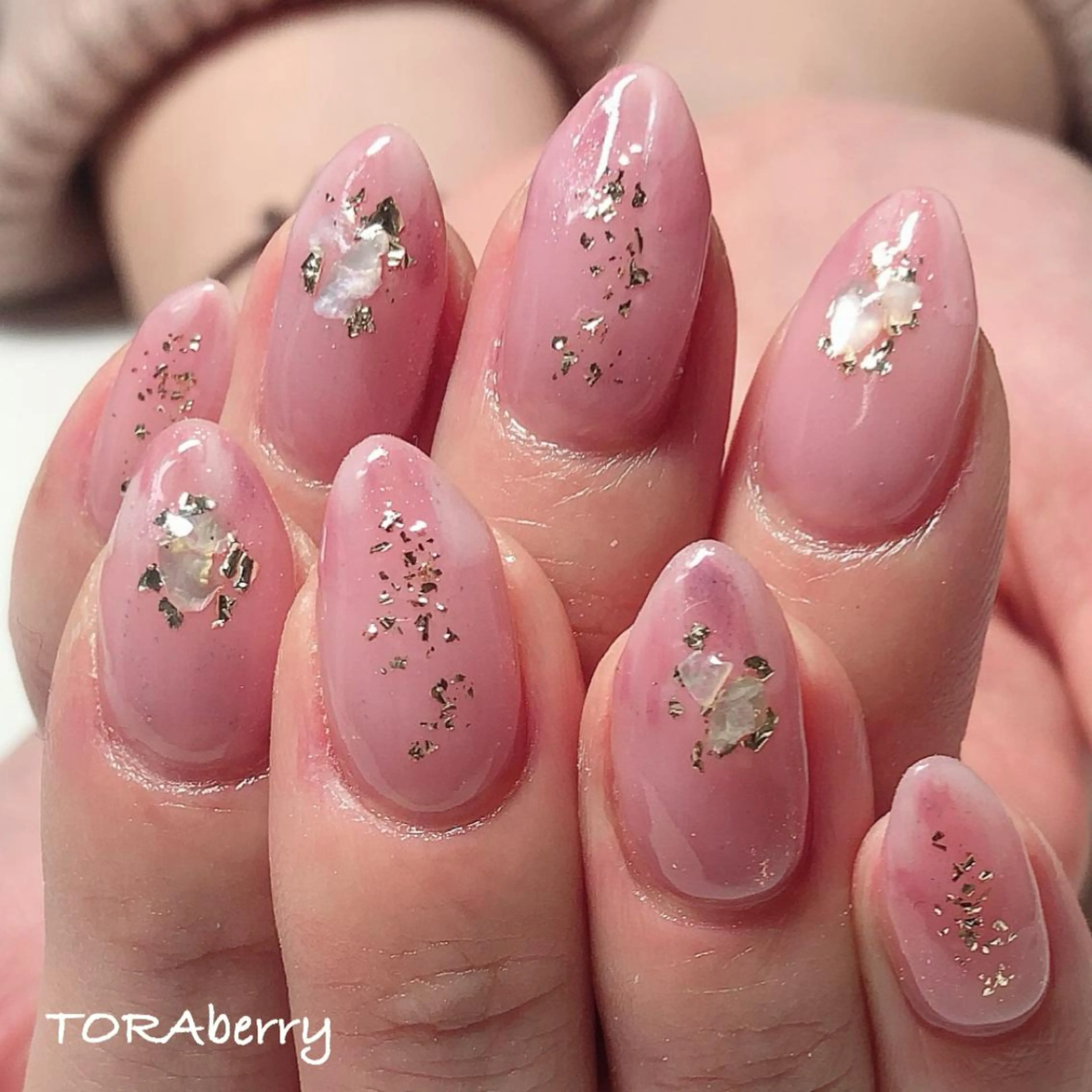 ネイル ピンク ハンドネイル ネイリスト なつみのネイルデザイン