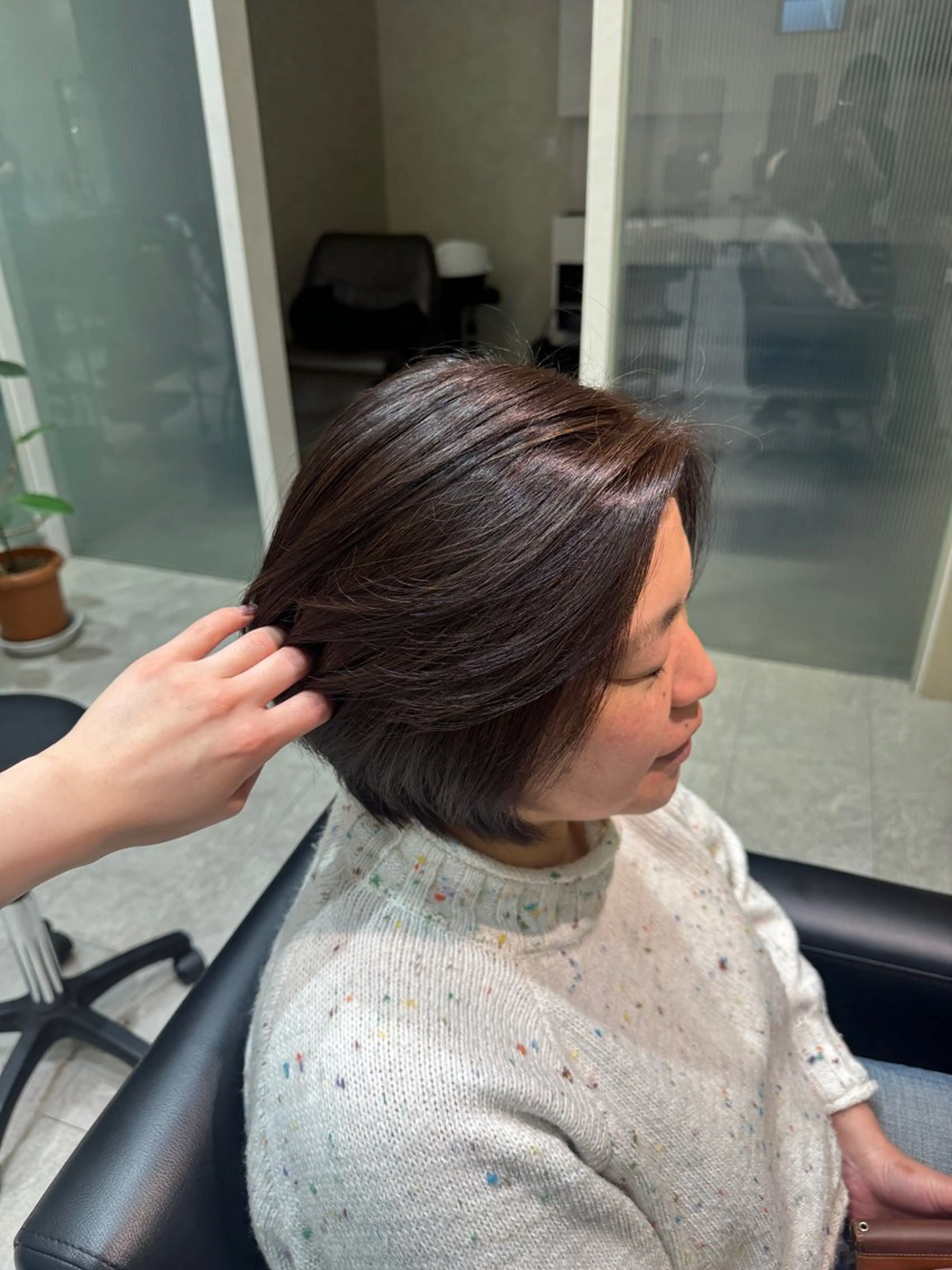 ショート カラー ハイライトカラー ハイライト ショートヘア カット ヘアカラー トリートメント 笠原未稀/カット・ ブリーチ無しカラーのヘアスタイル