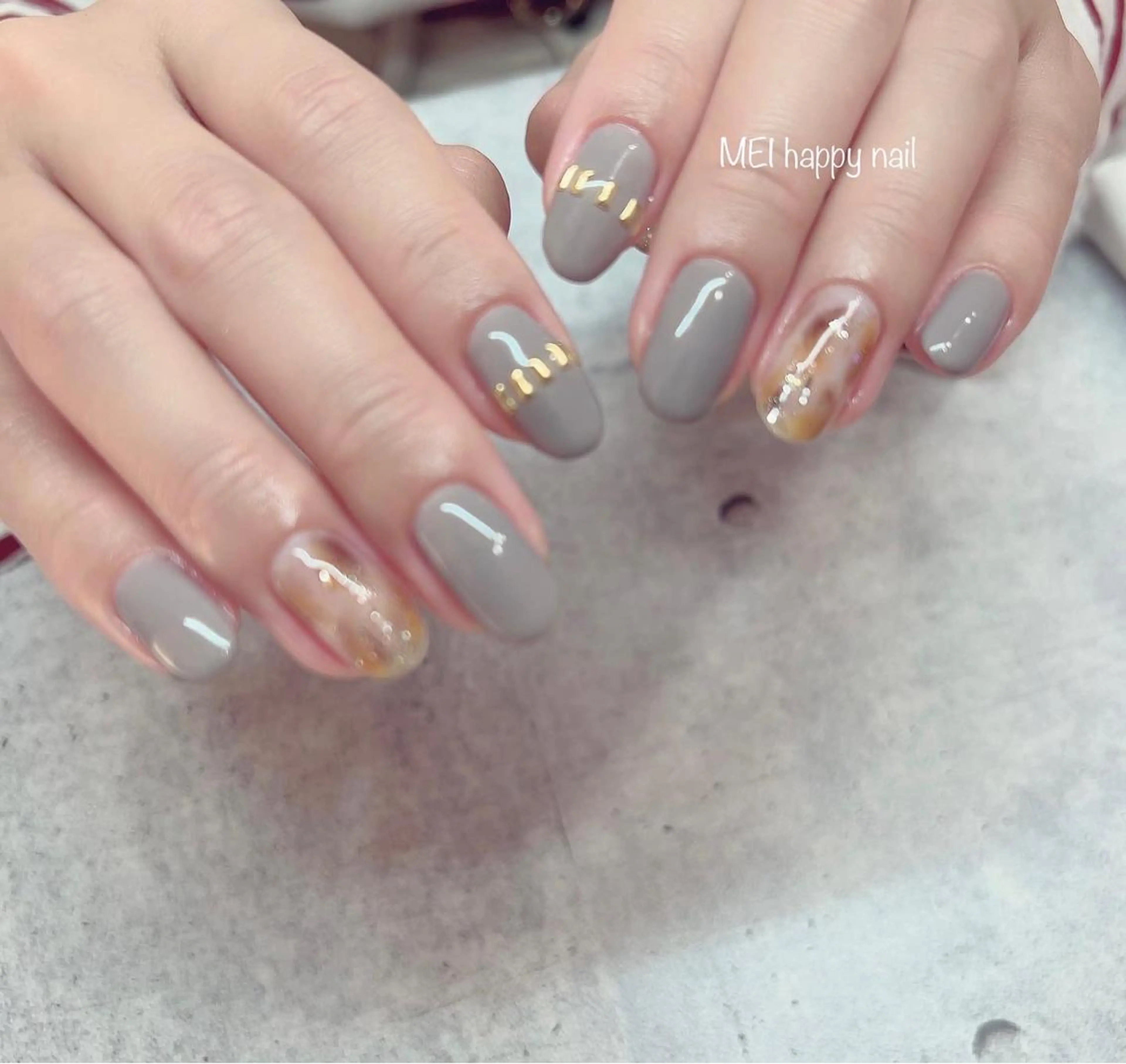 ネイル 北浦和 自爪育成ケアのネイルデザイン