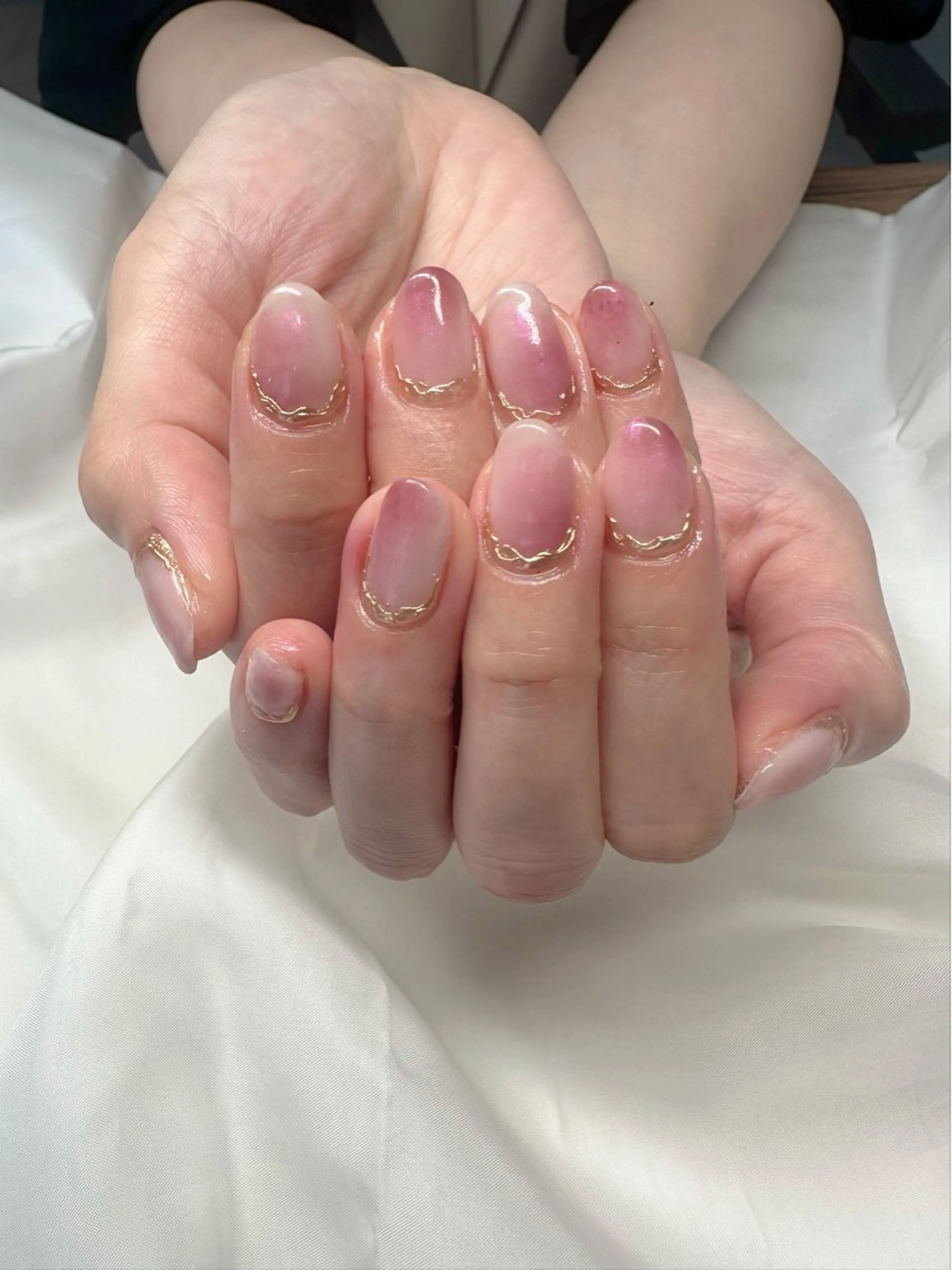 ネイル オーロラネイル クリアネイル 氷ネイル・うるうるネイル 韓国ネイル ミラーネイル 🪞KAPE NAIL 🪞のネイルデザイン