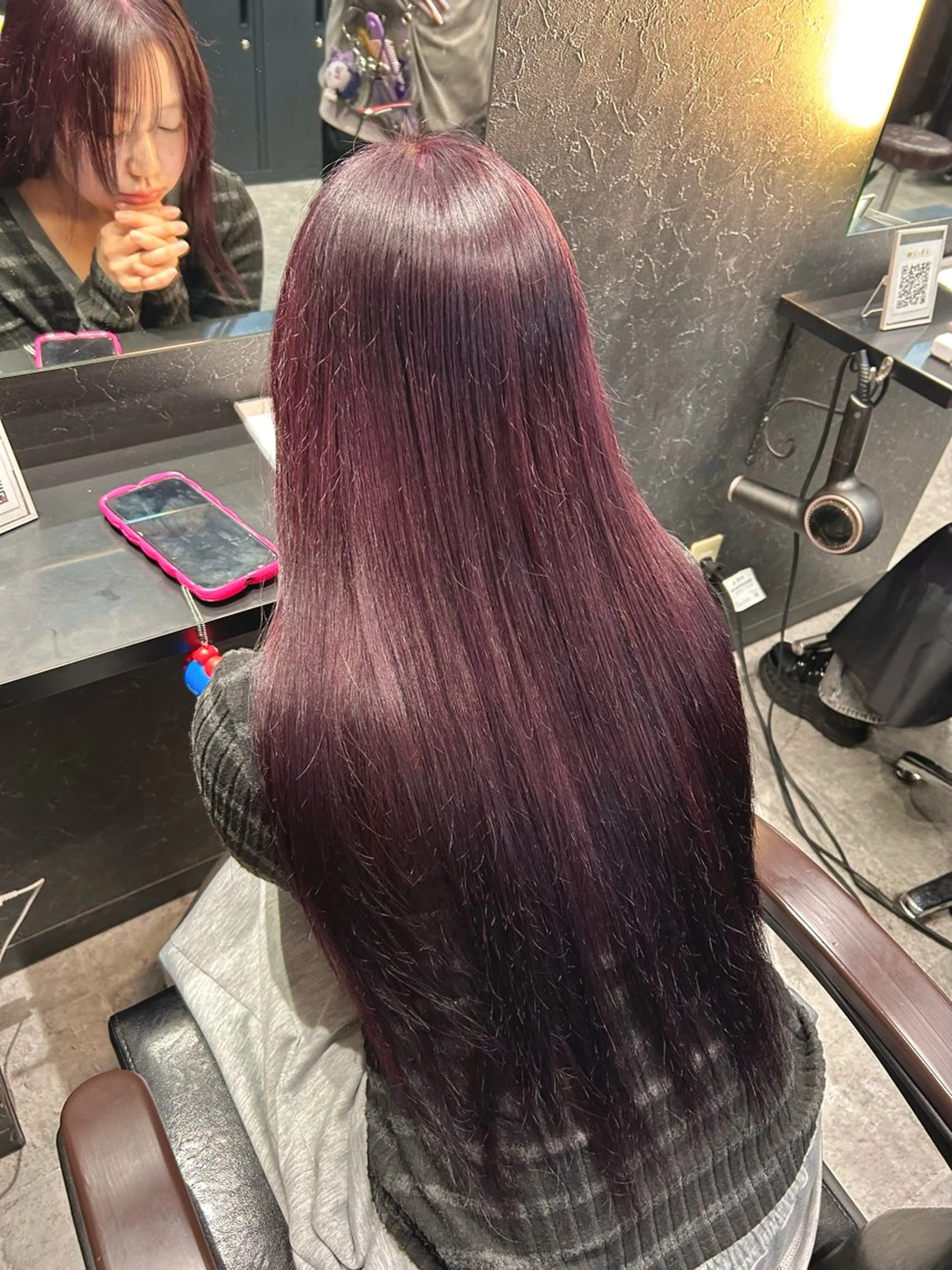 ロング カラー ヘアカラー トリートメント 💎透明感カラー💎 bAteAu あまねのヘアスタイル