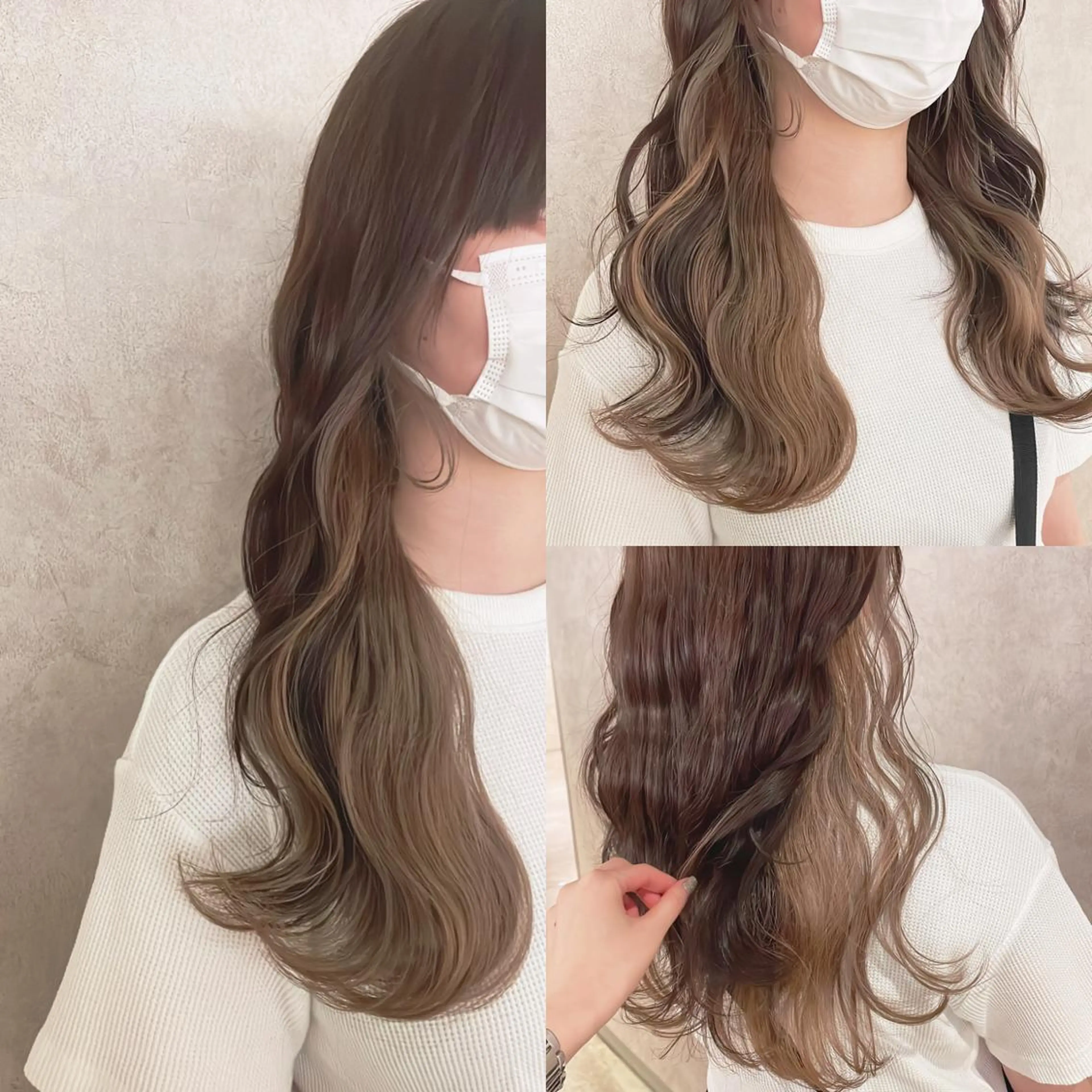 カラー ベージュカラー ブリーチ ヘアカラー トリートメント 渋谷:インナーカラー ／🍒エリカ🍒のヘアスタイル