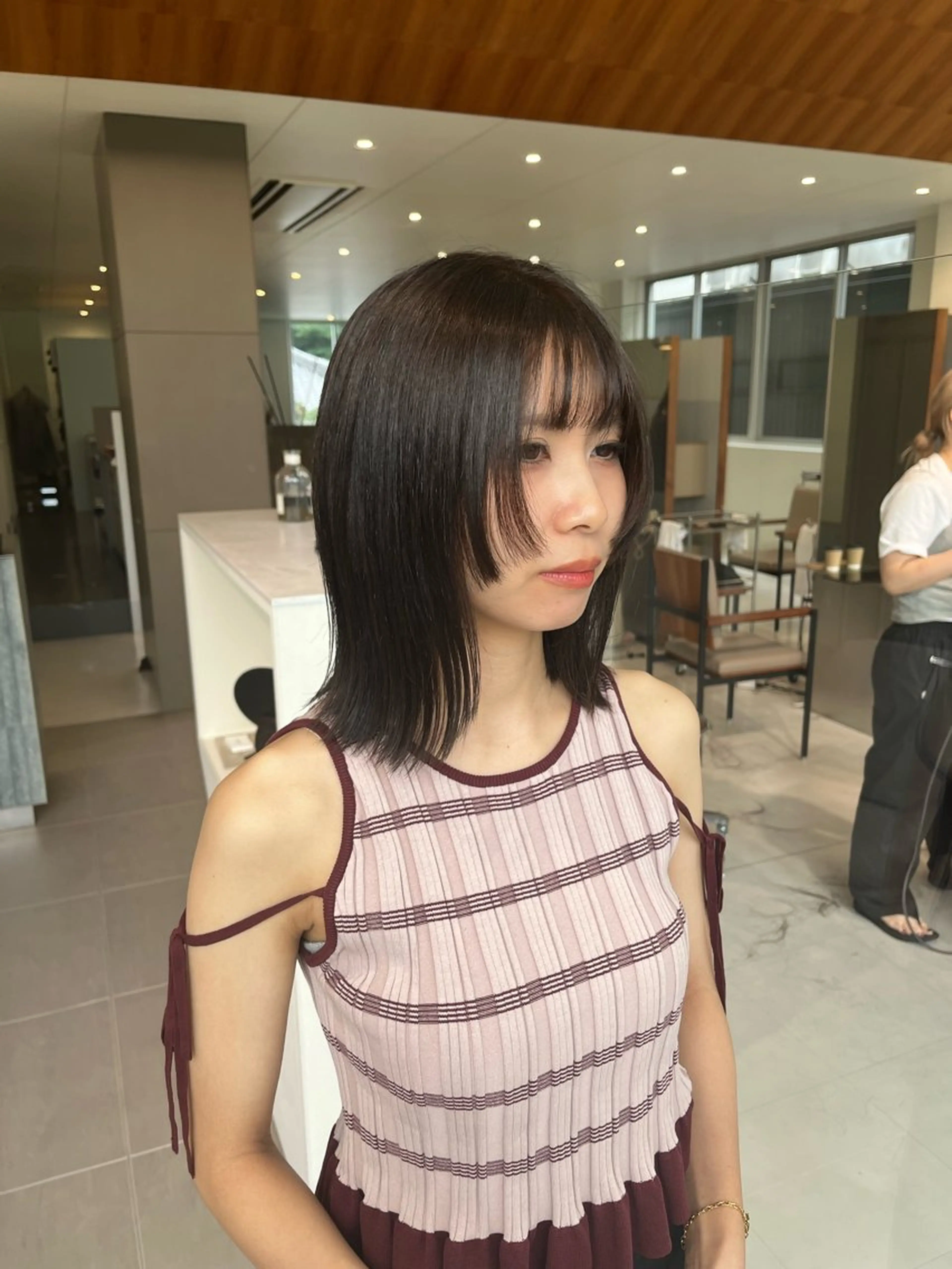 ミディアム カラー ベージュカラー ブリーチ 透明感カラー ダブルカラー カット ヘアカラー トリートメント 髪質改善カラー/ボブ 🌻Mutsumiのヘアスタイル