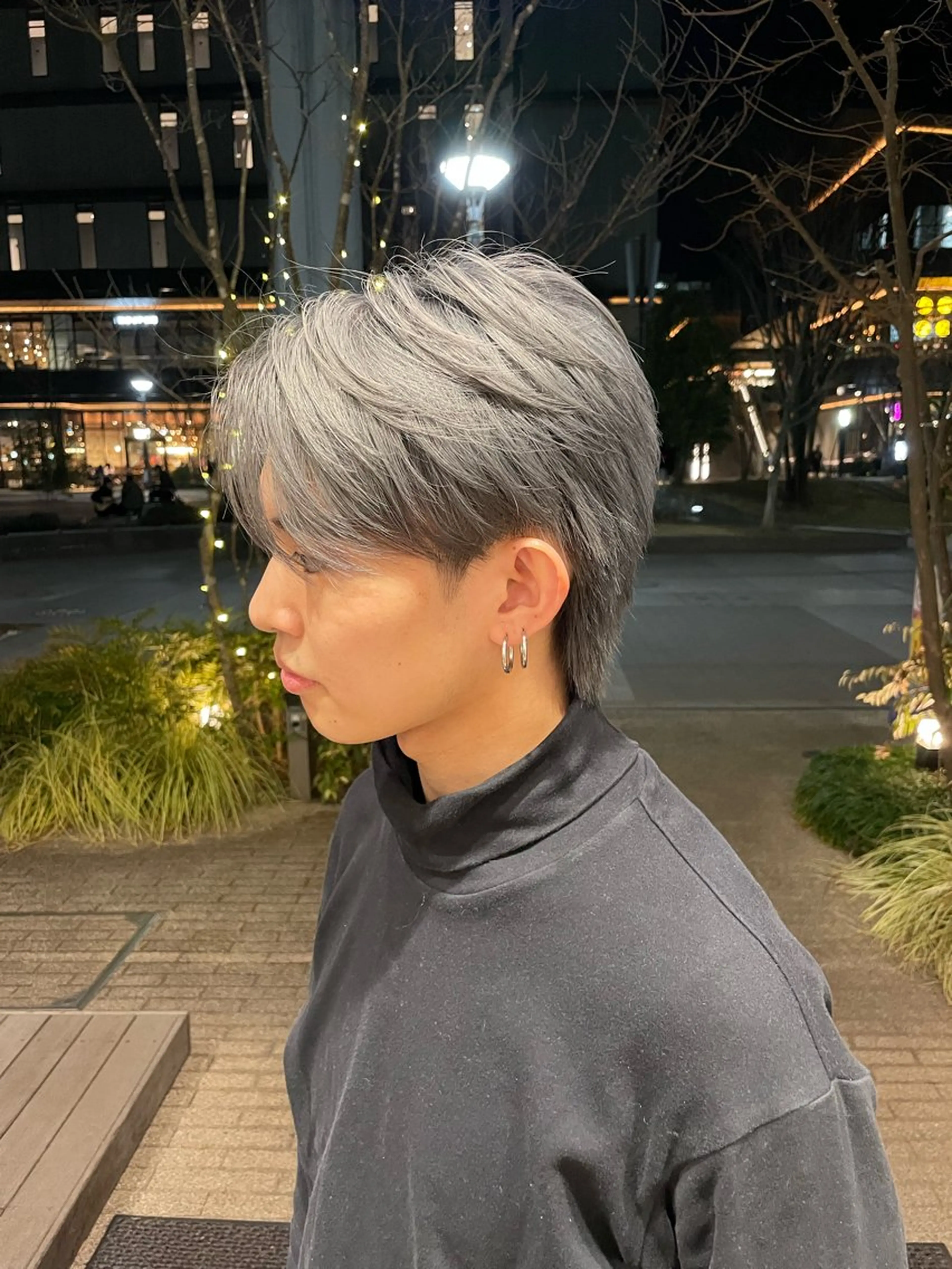 ショート パーマ メンズ センターパート メンズハイトーン 立川/メンズ特化 阿見のヘアスタイル