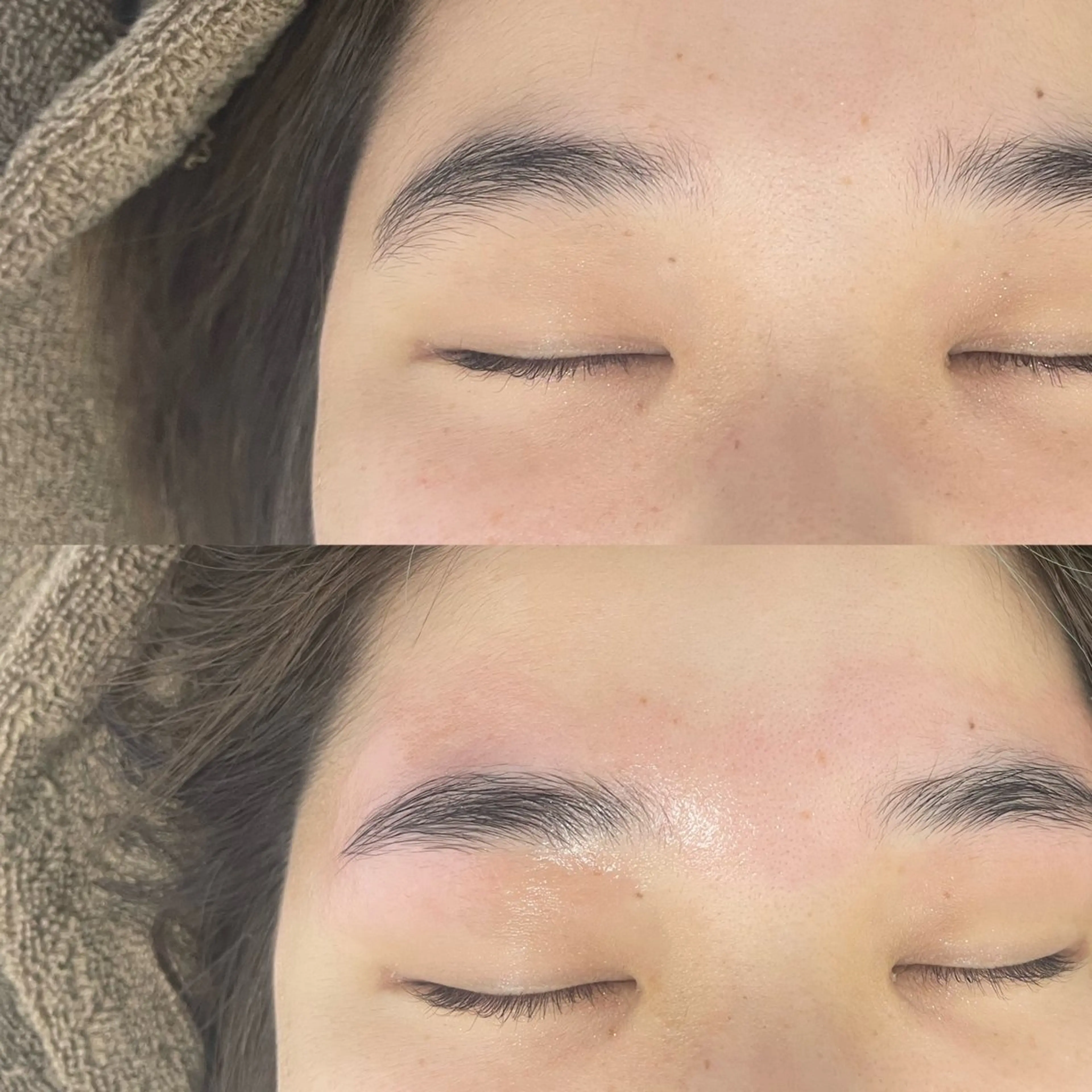 アイブロウ ワックス脱毛 眉カット その他(アイブロウ) 超透明感カラー🦋韓 国羽エクステ🪽🫧のマツエク・マツパデザイン