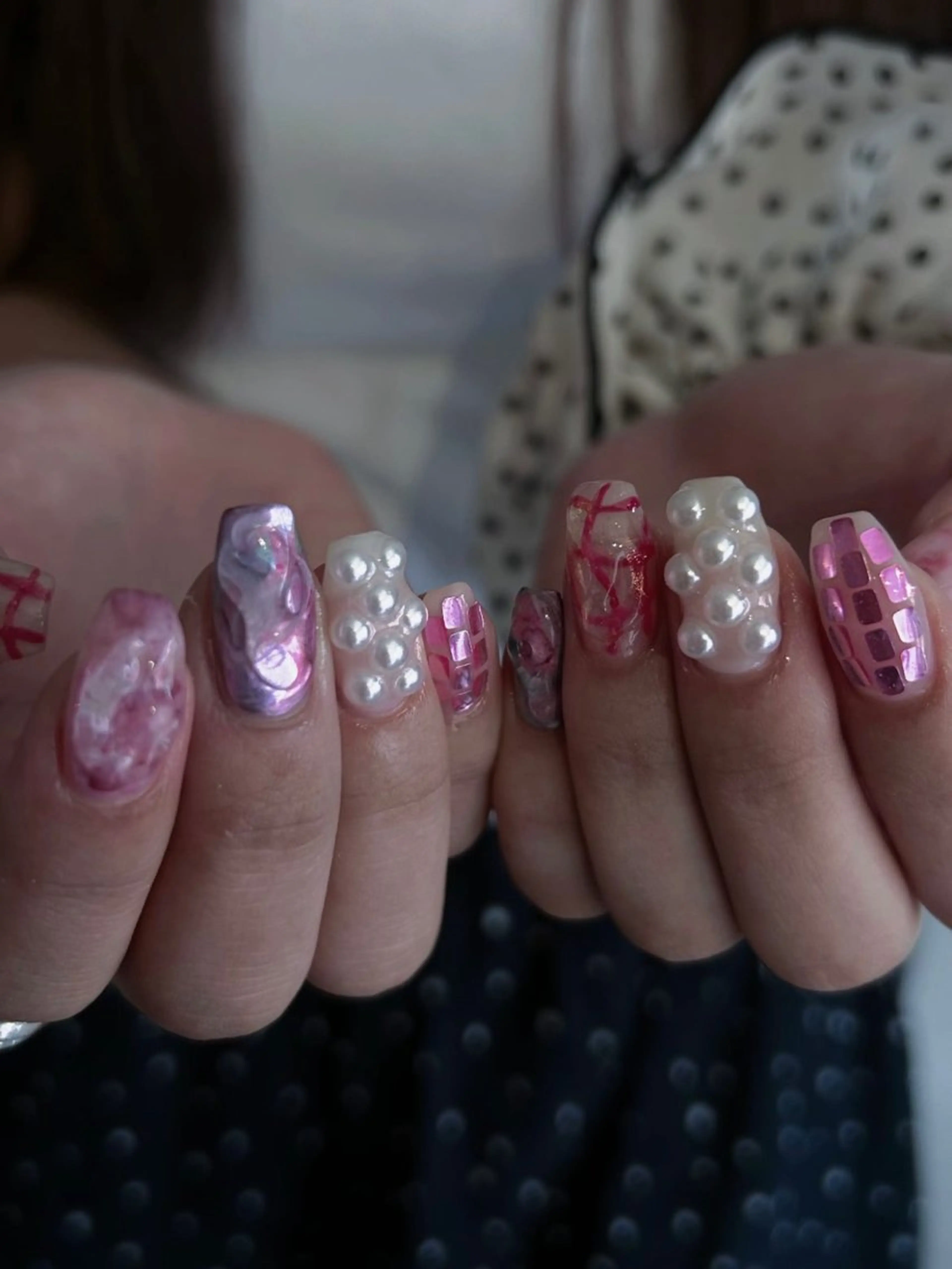 ネイル アートネイル 韓国ネイル ニュアンスネイル ぷっくりネイル talo .のネイルデザイン