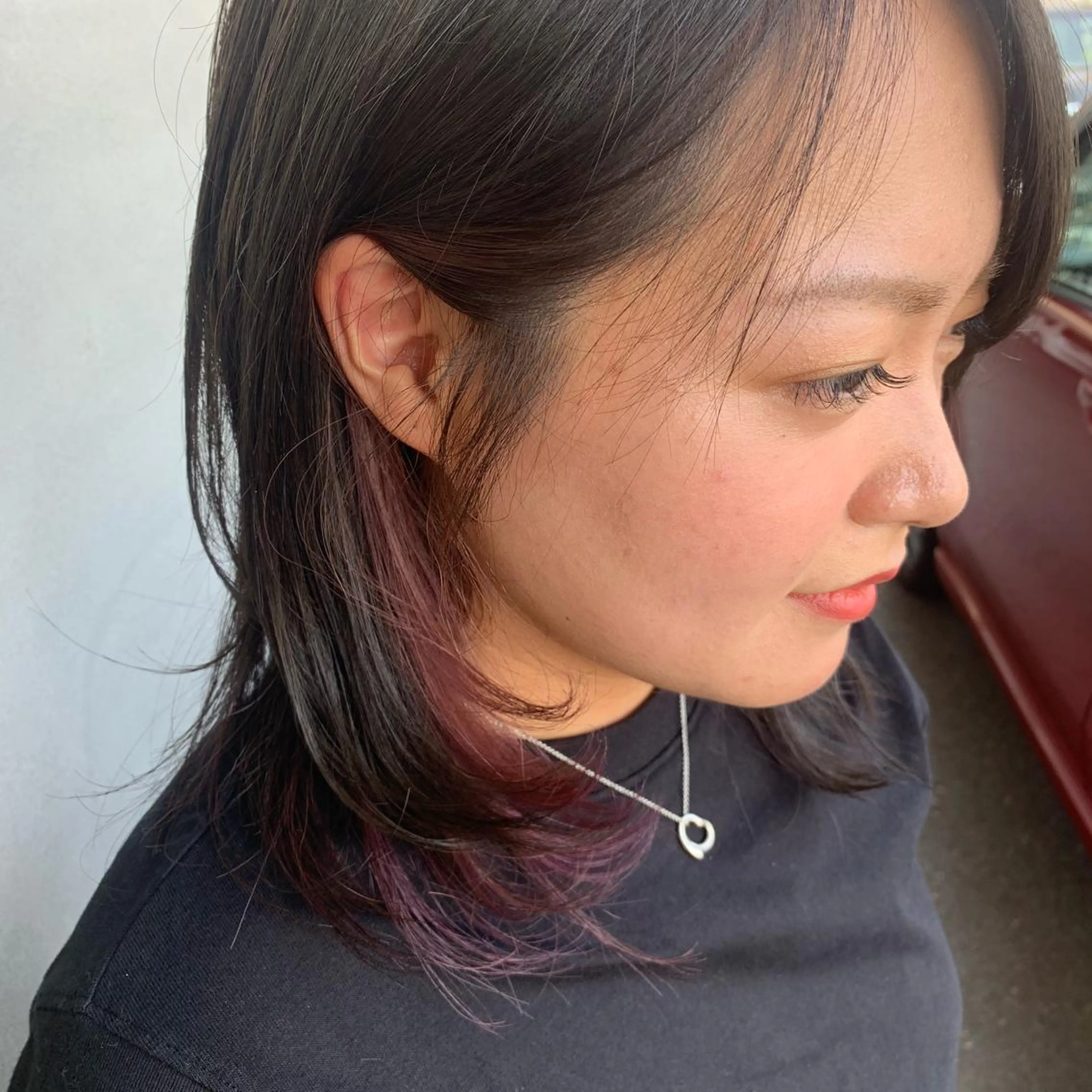 カラー インナーカラー ピンクカラー mu ku.のヘアスタイル