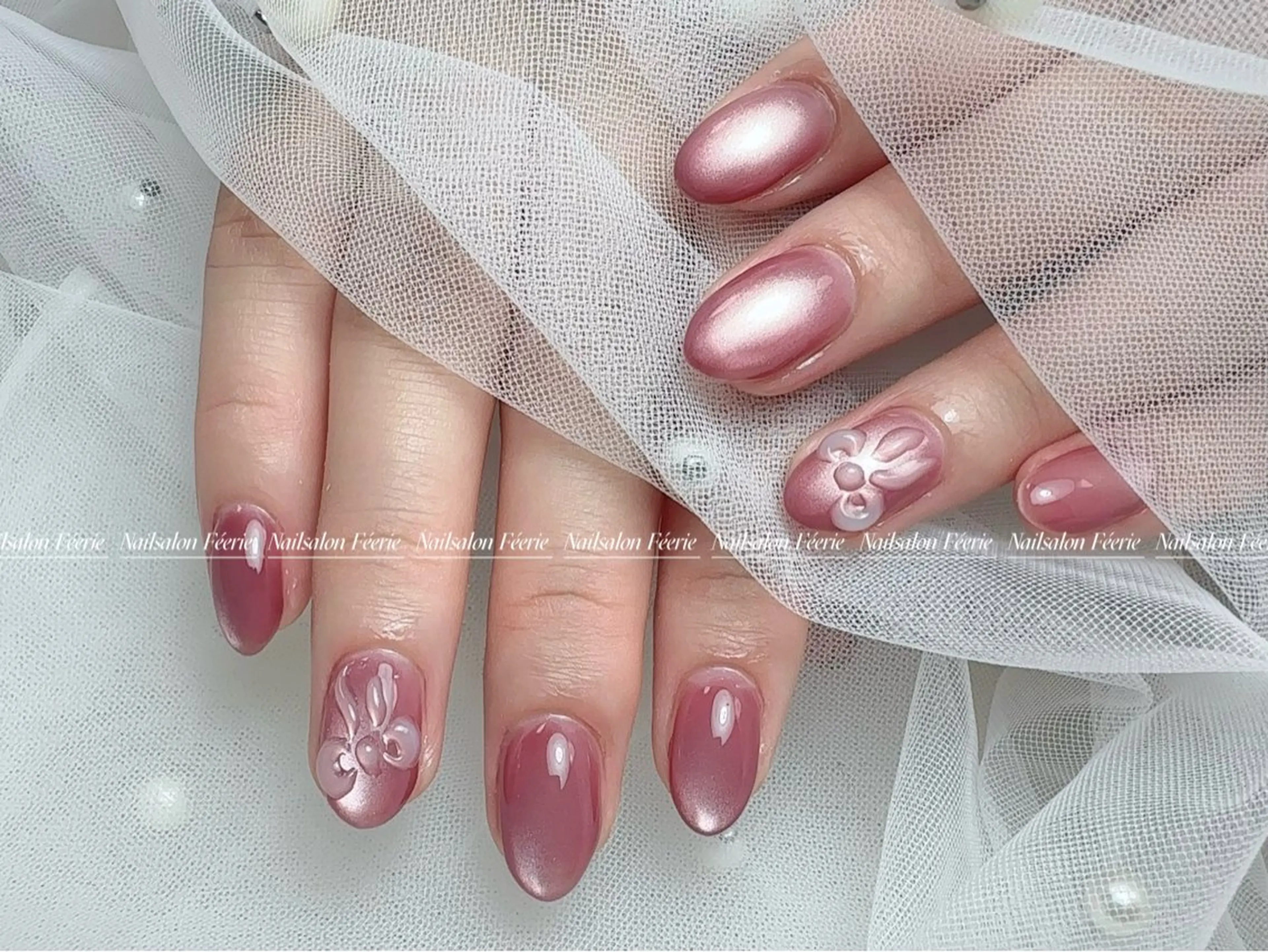 ネイル 成人式 長さ出し フットネイル フレンチネイル ジェルネイル ハンドネイル ハンドケア nail salon Feerieのネイルデザイン