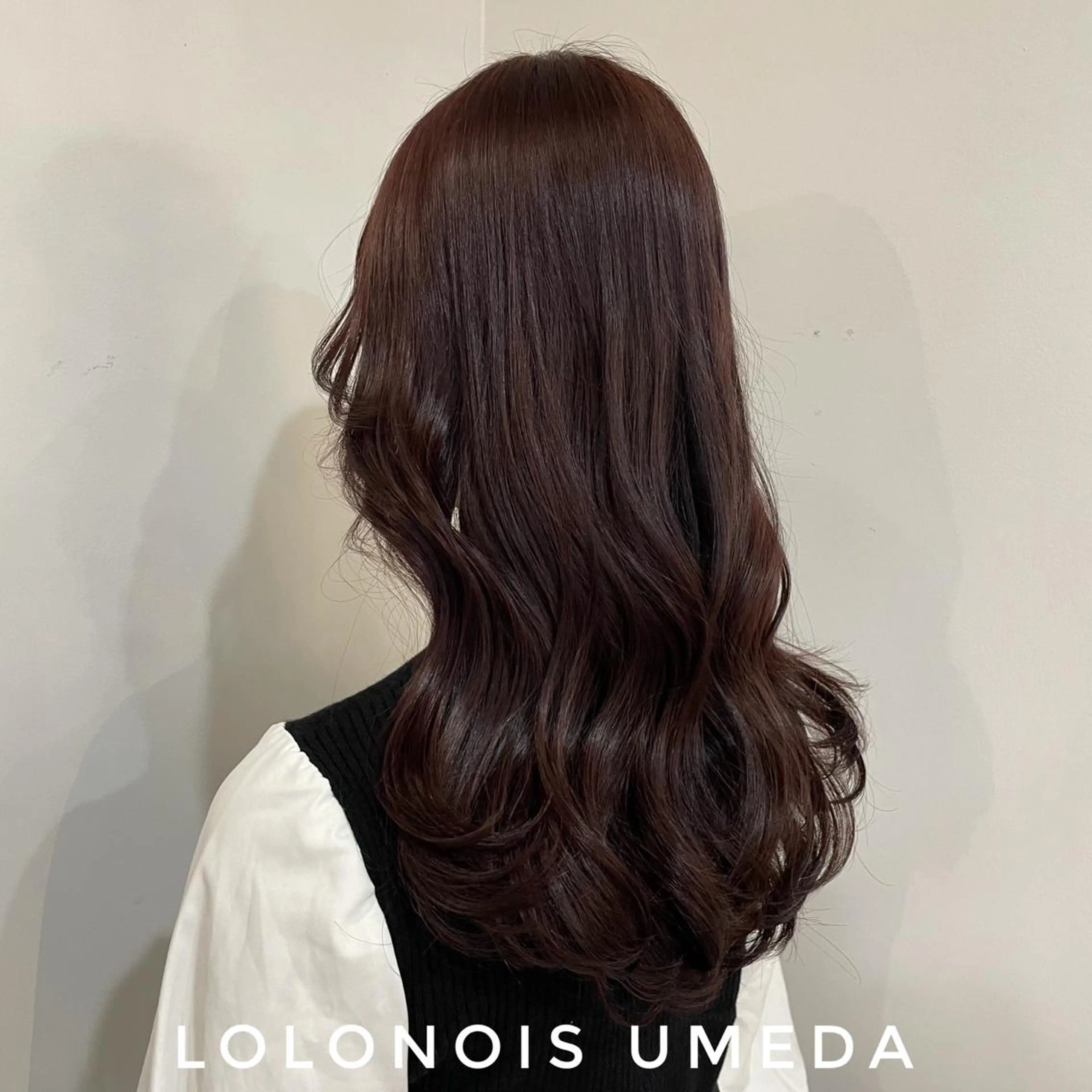 ロング カラー ブラウンカラー ラベンダーカラー Lolonois梅田 /Okazaki:)のヘアスタイル