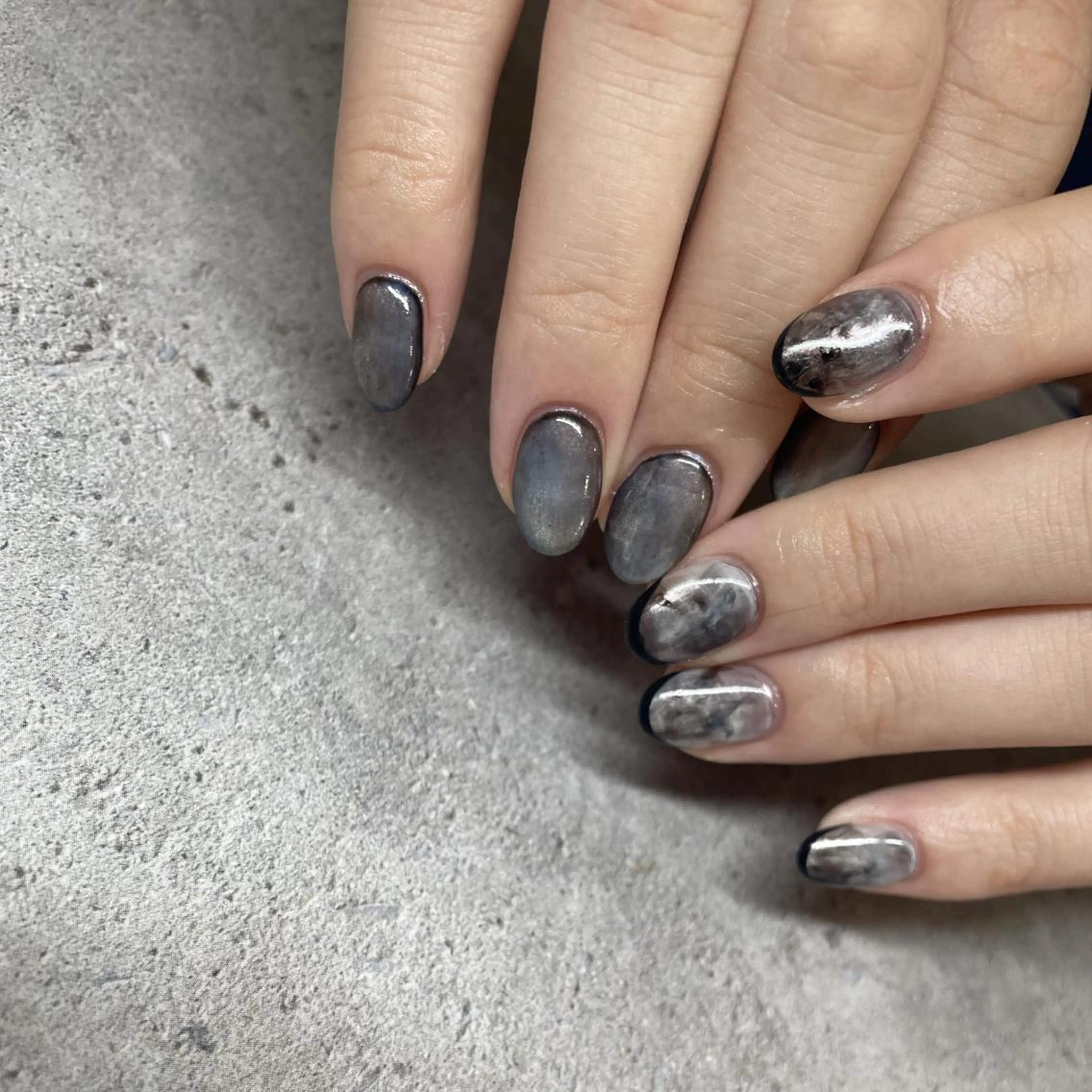 ネイル 🫧aku🫧 自由が丘／フィルインのネイルデザイン