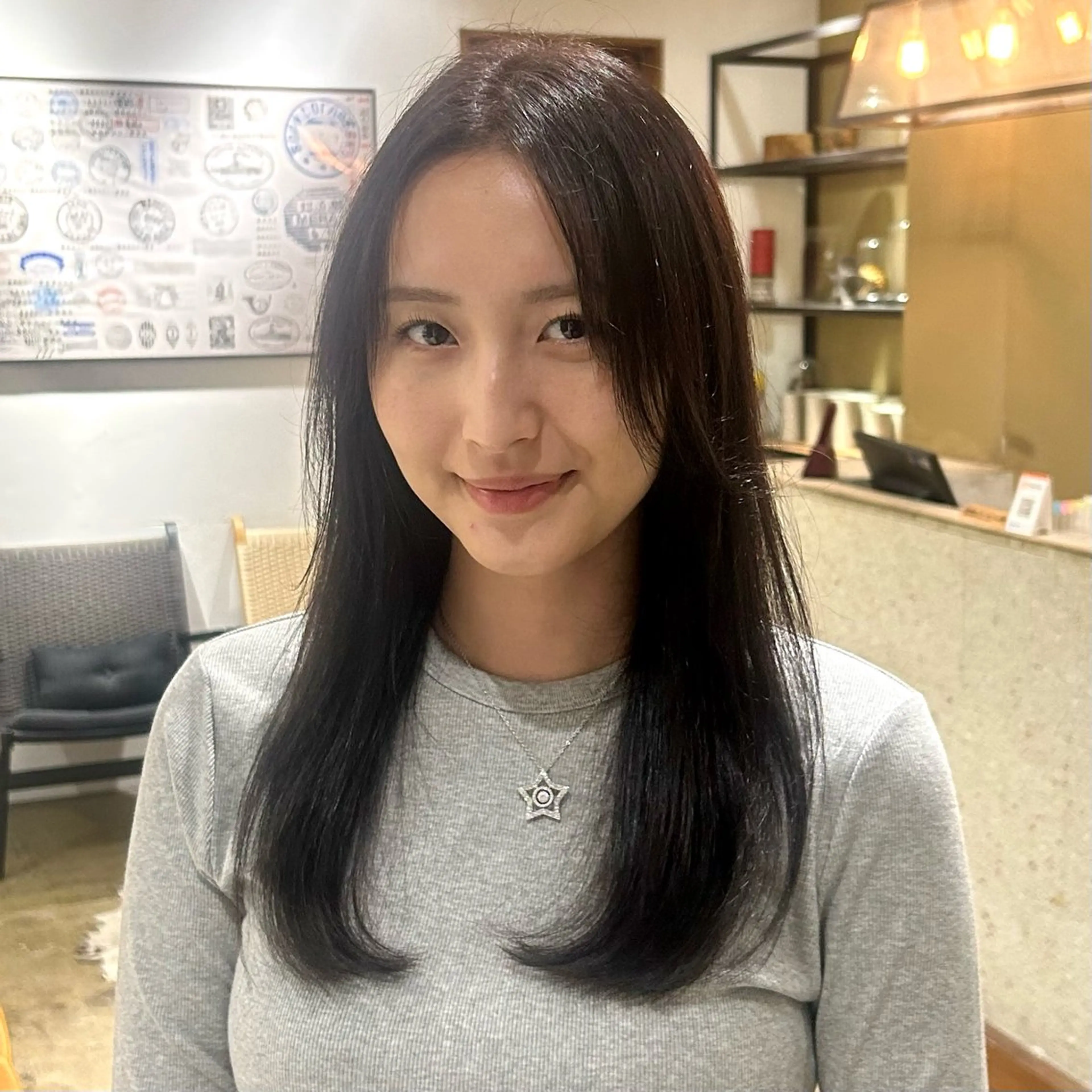 カラー ダークグレー ダークグレージュ グレージュ ヘアカラー トリートメント ココナ./ 艶っぽカラー🐏のヘアスタイル