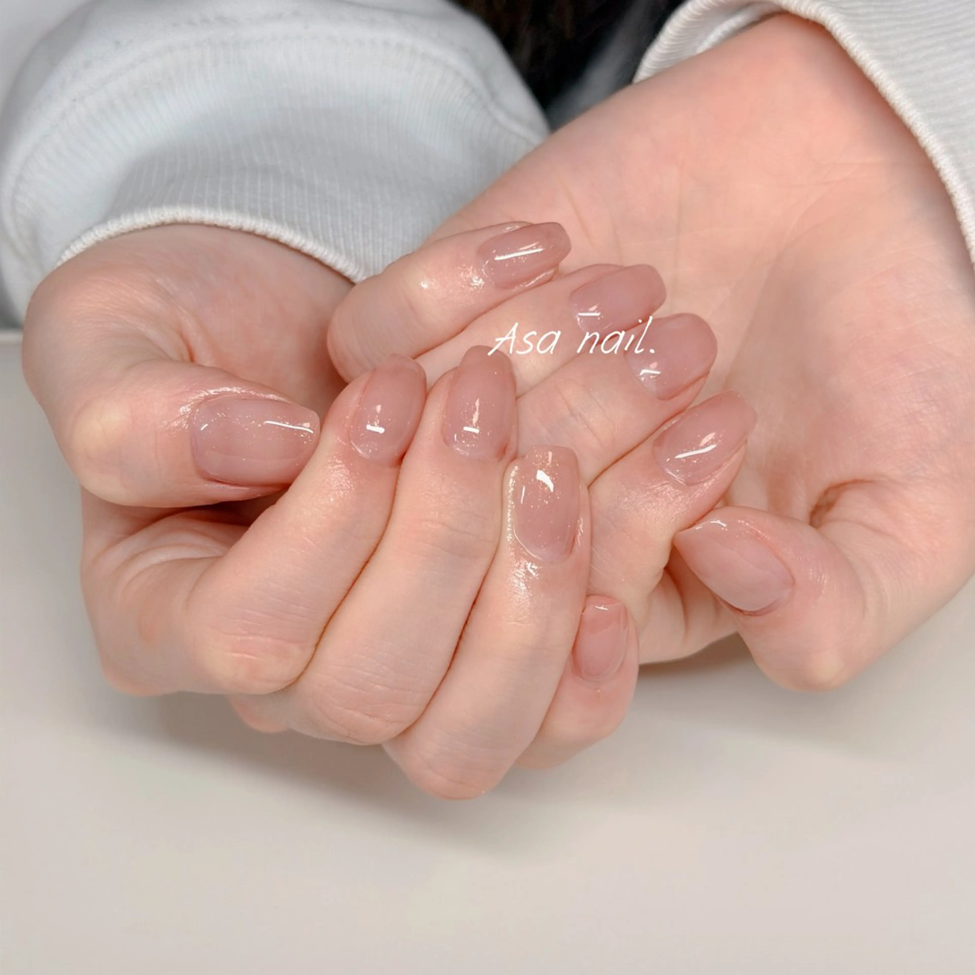ネイル ジェルネイル ピンク ハンドネイル Asa Nail 亀戸 平井のネイルデザイン