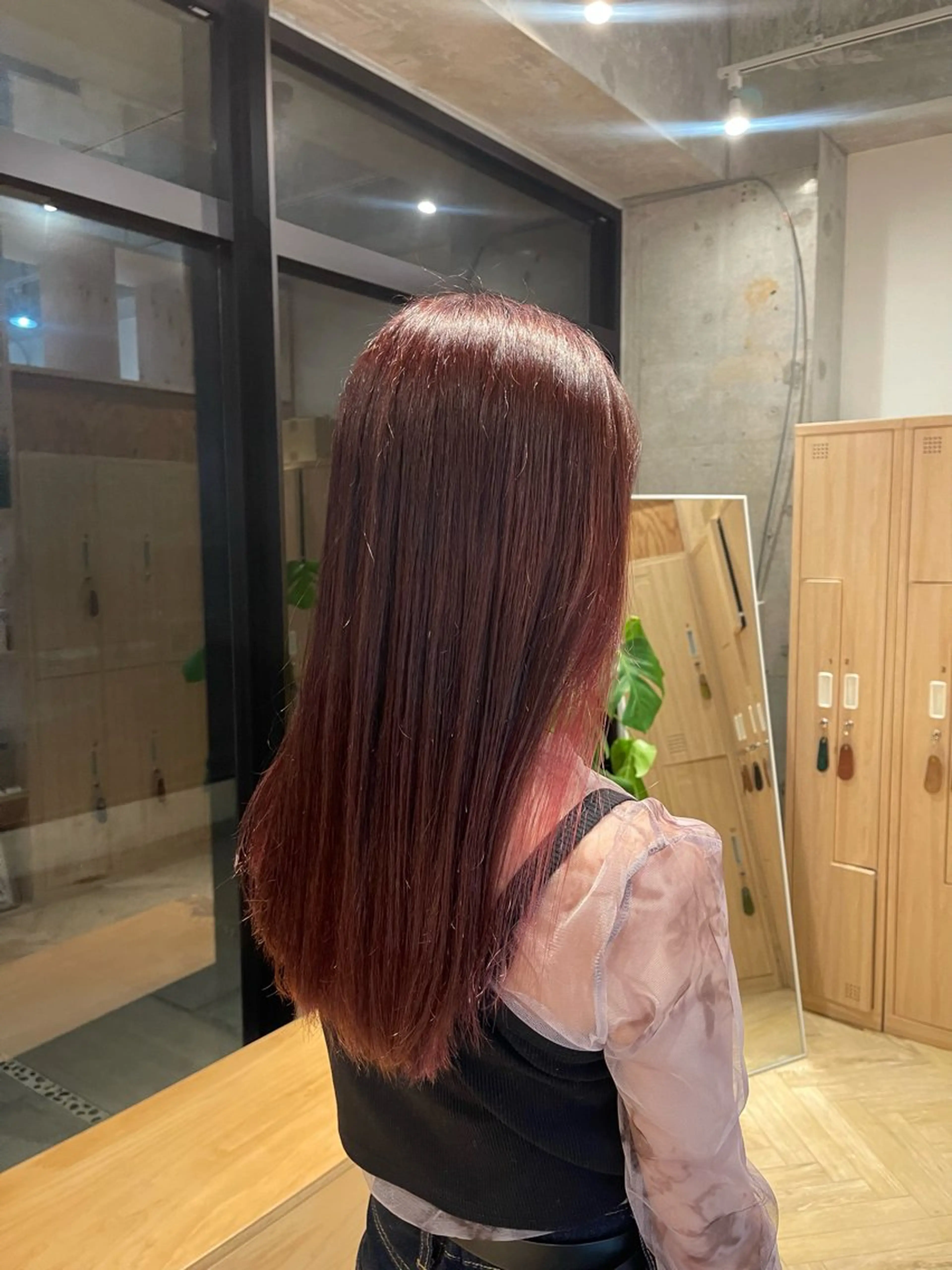 セミロング カラー ヘアカラー トリートメント 愛莉/ラベンダー/ ベージュ/ブラウンのヘアスタイル