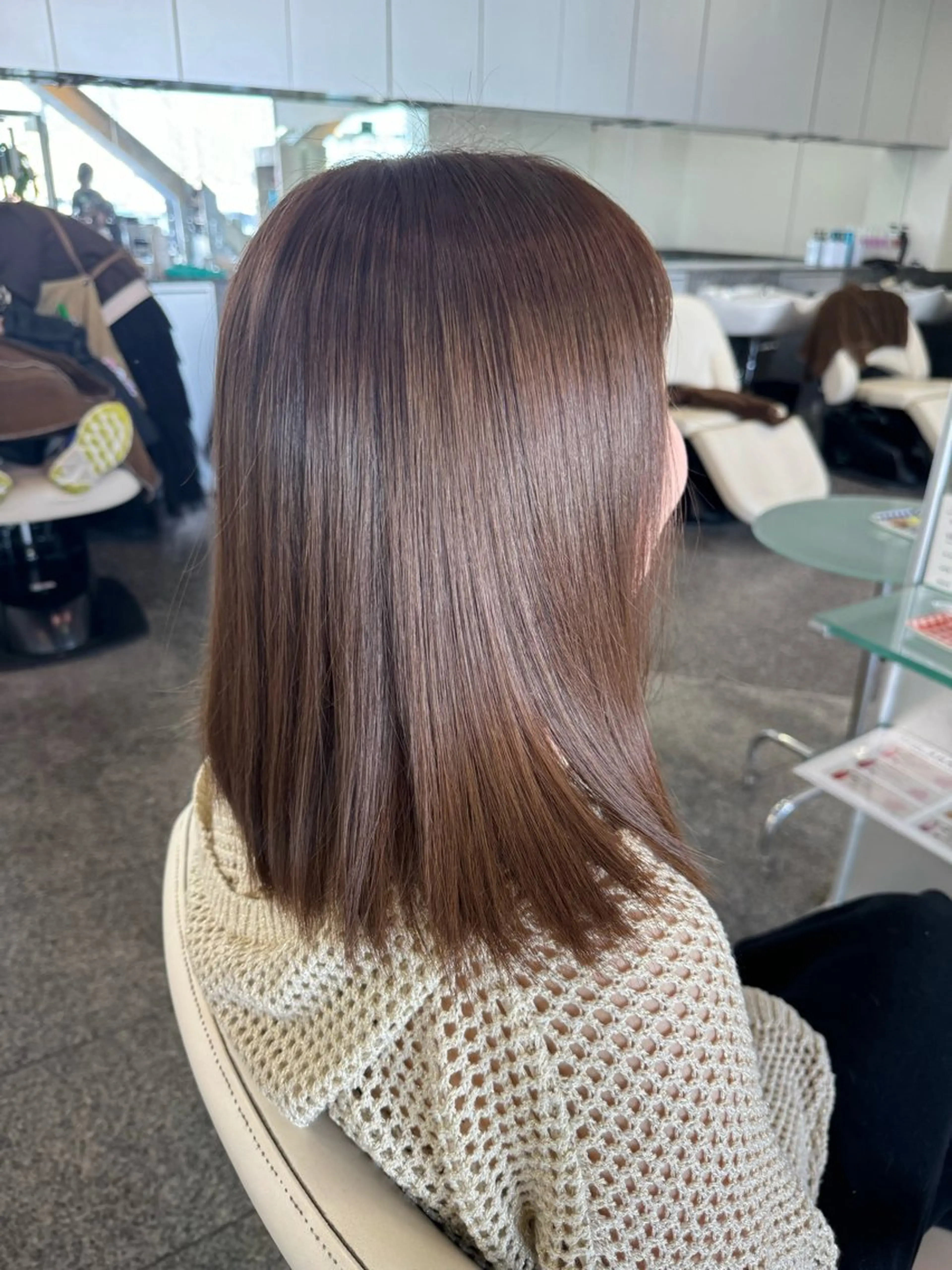 ミディアム カラー ベージュカラー ブリーチ ブリーチなしカラー 🫧ヒシダアキ taboo.i🫧のヘアスタイル