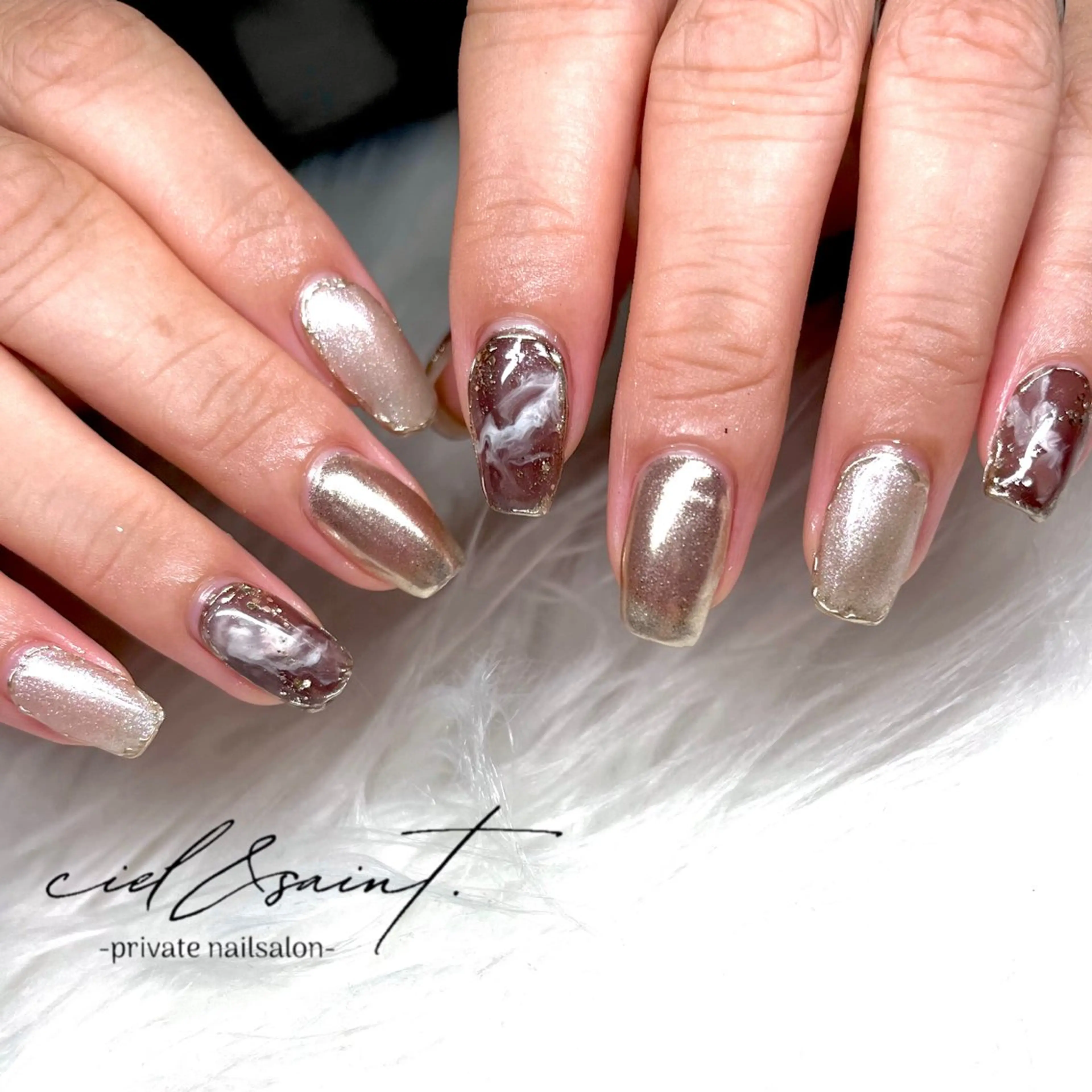 ネイル ハンドネイル nail salon ciel&saintのネイルデザイン