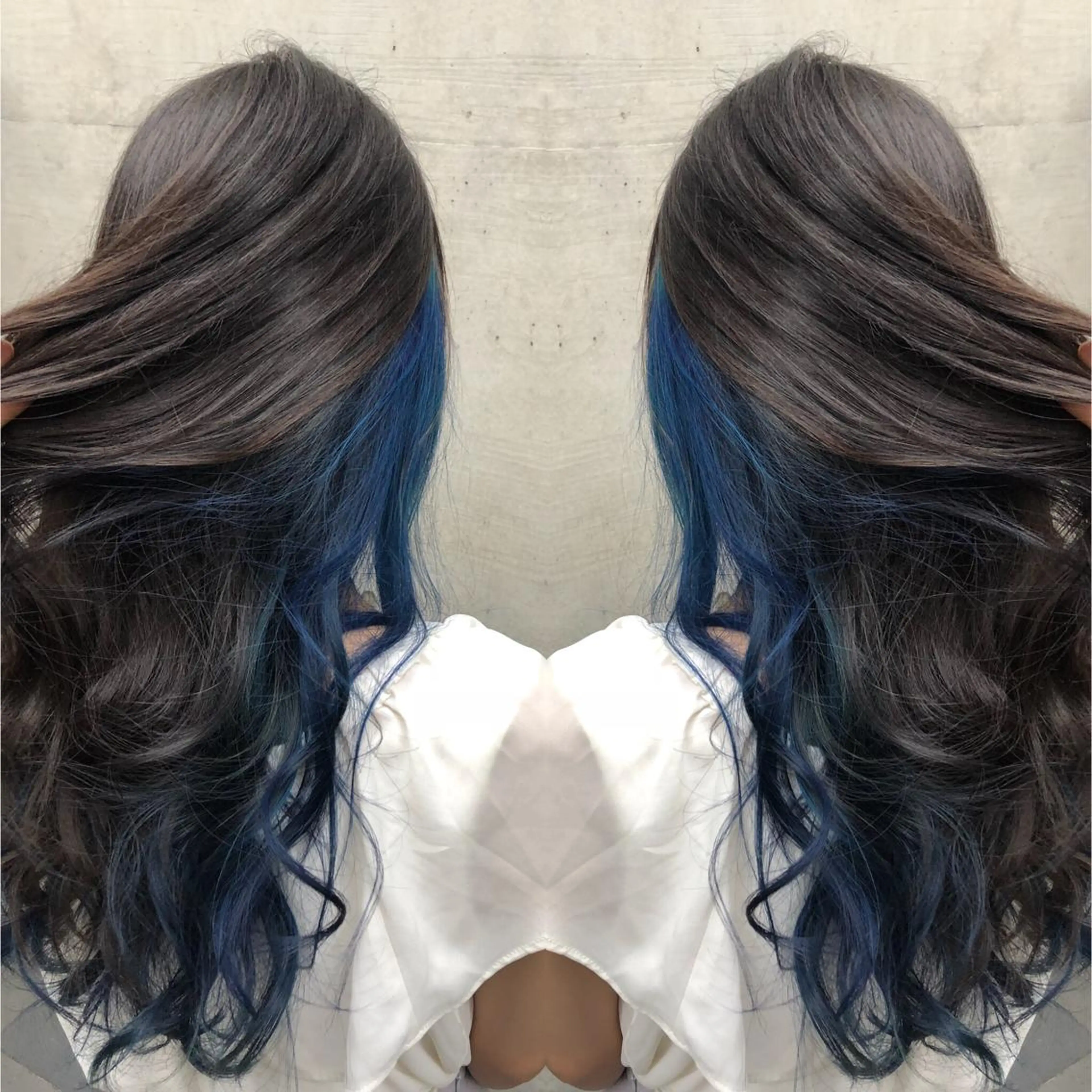 ロング カラー ブリーチ ブルーカラー ヘアカラー ミニモお気に入り数 No.1宍戸雄弥のヘアスタイル