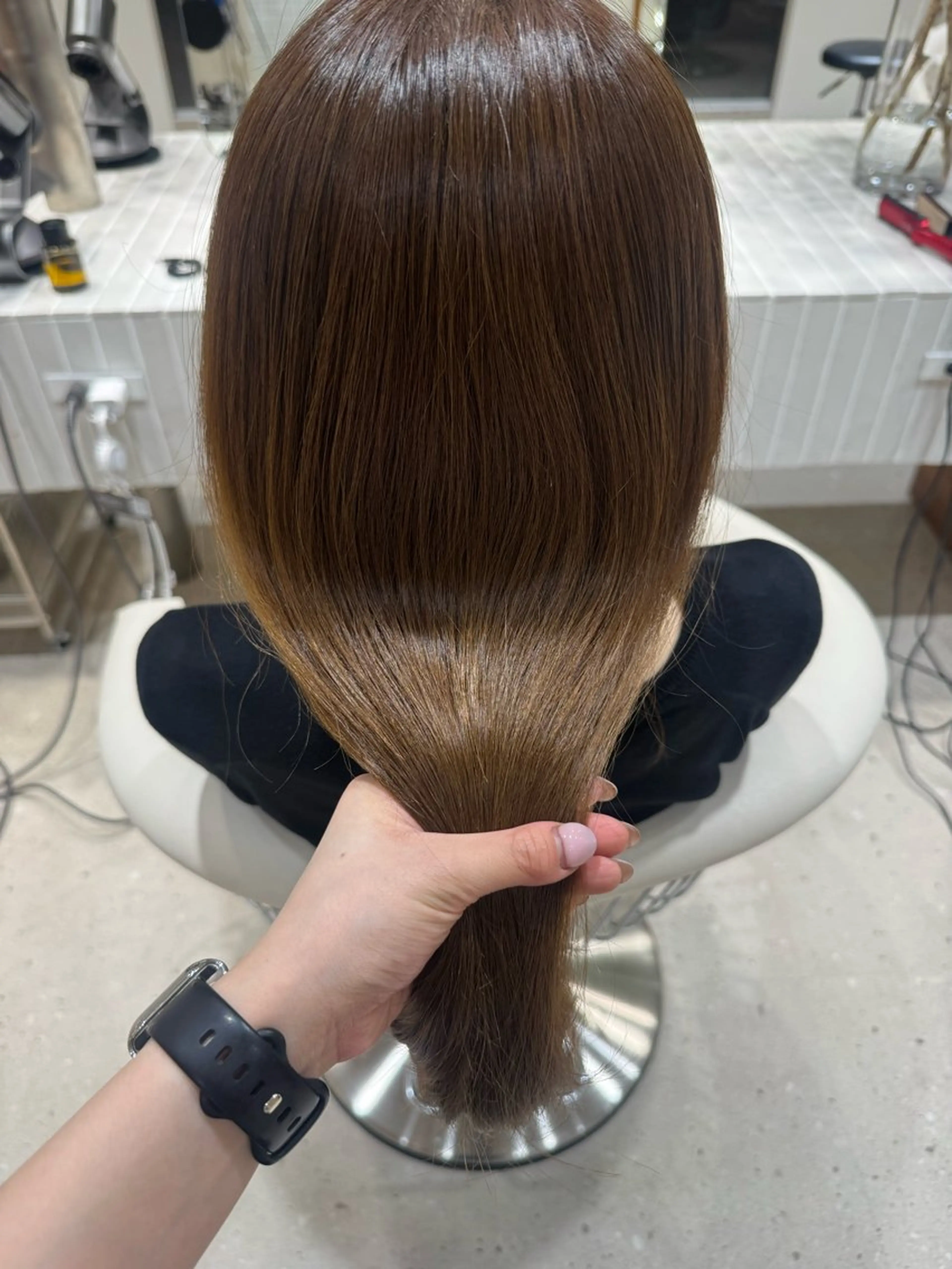 カラー 透明感カラー ヘアカラー トリートメント 透明感カラー／ 縮毛矯正／まりなのヘアスタイル