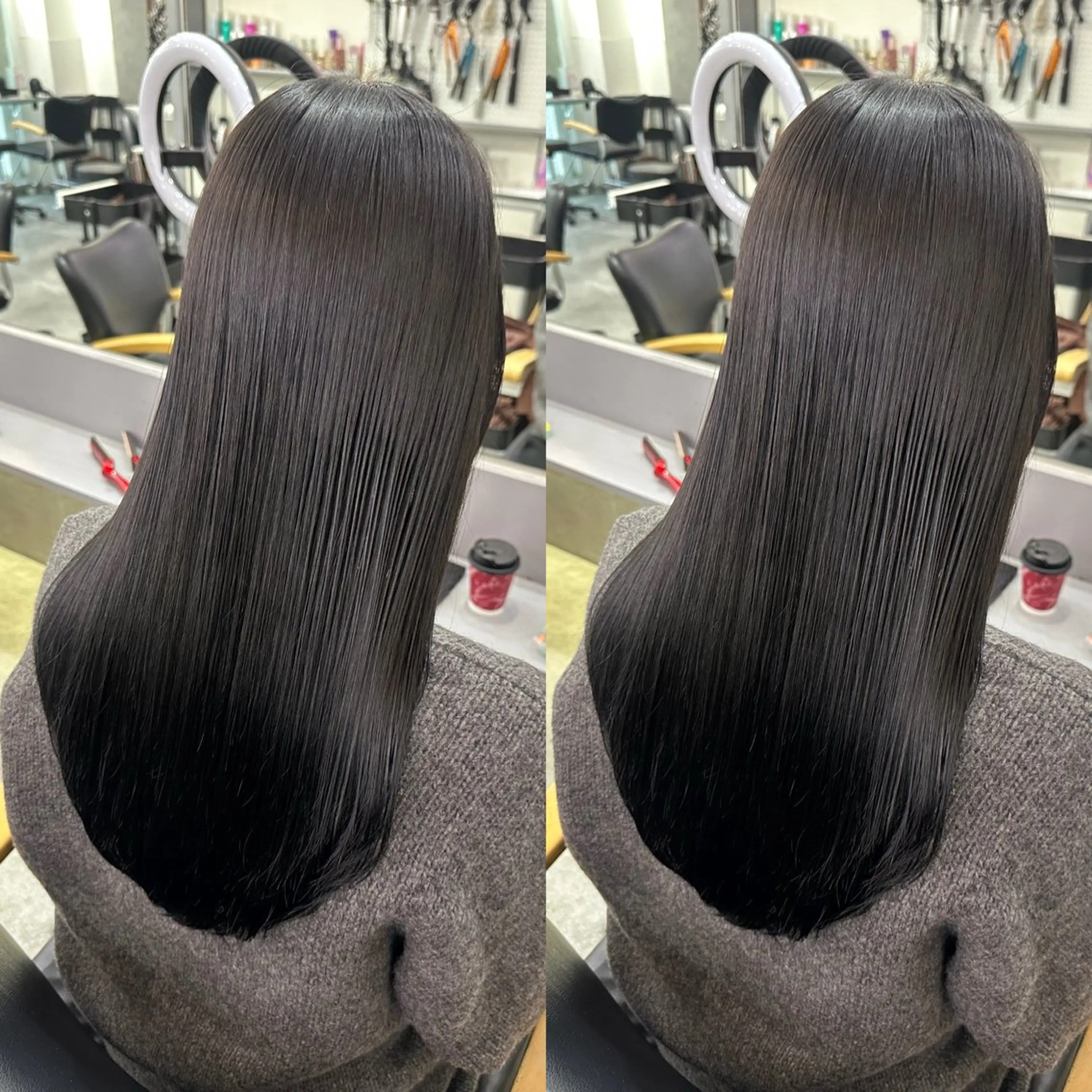 セミロング 髪質改善 縮毛矯正 トリートメント 酸性ストレート 酸熱トリートメント ヘアカラー トリートメント 縮毛矯正×ボブ💎 髪質改善/木下のヘアスタイル