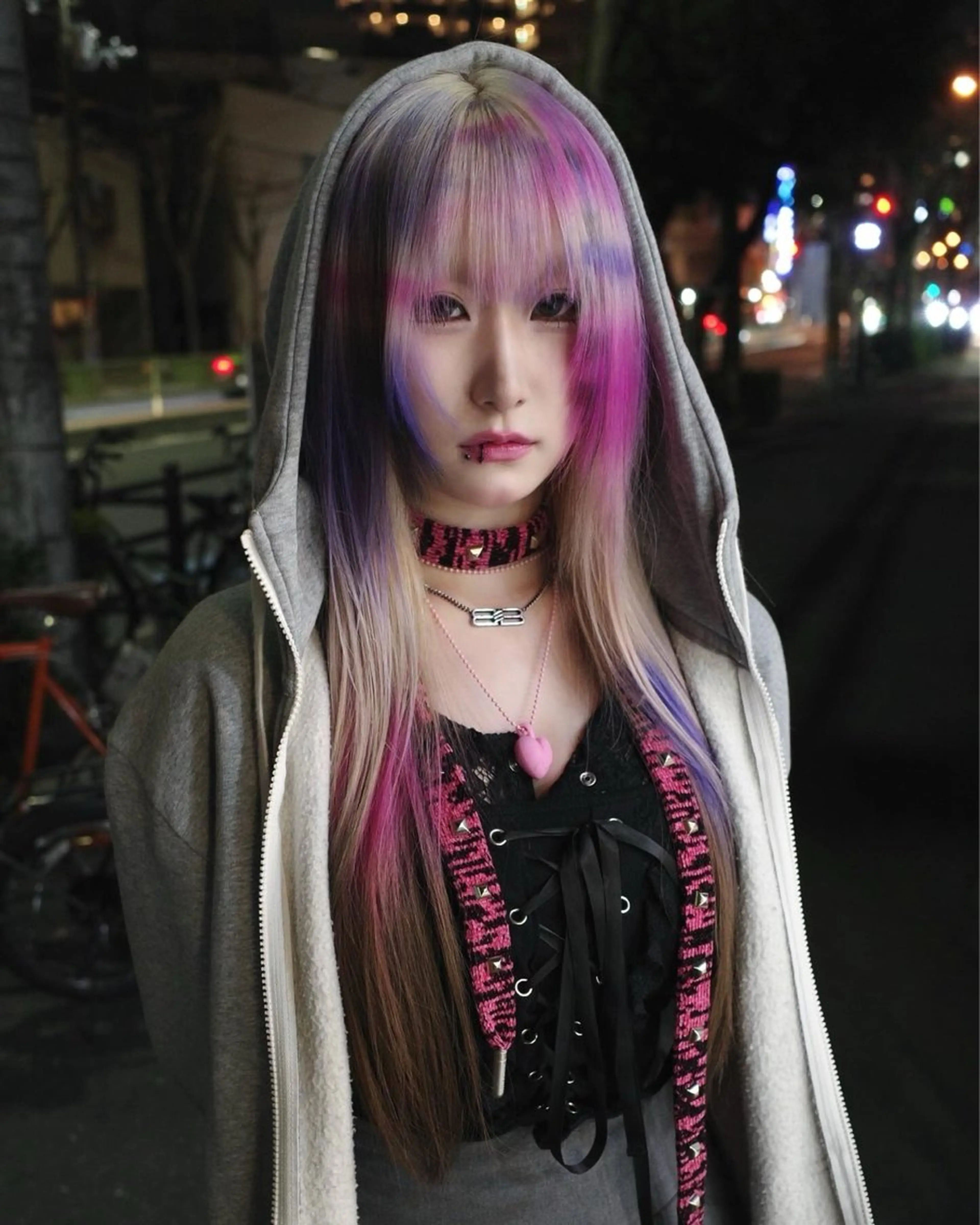 ロング カラー デザインカラー 顔まわりレイヤー レイヤーカット ウルフカット ウルフ/レイヤー/ 渋谷🔮Yudaiのヘアスタイル