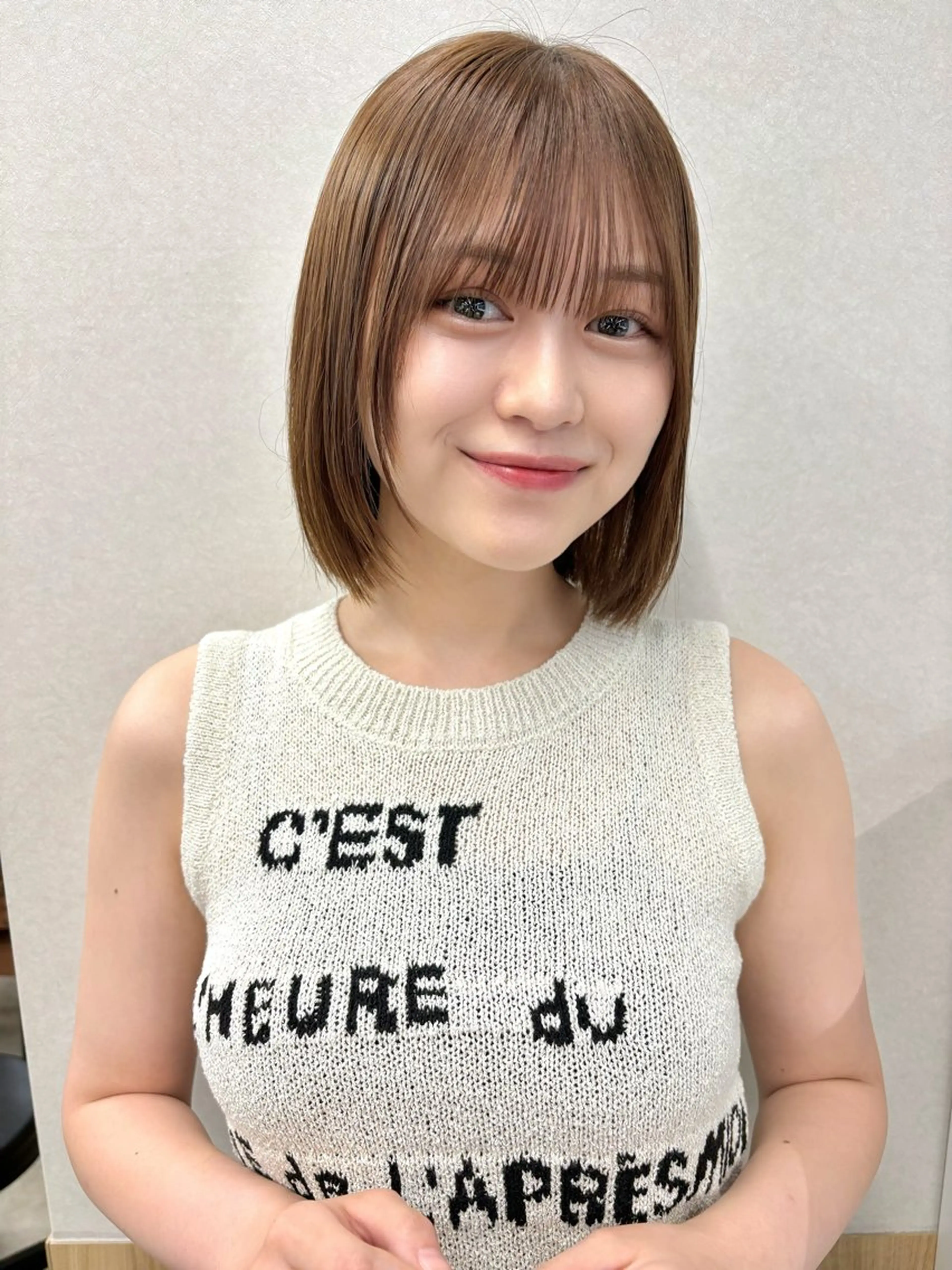 ショート ボブ 縮毛矯正 トリートメント レイヤー・ボブカット 透明感カラーこうたのヘアスタイル