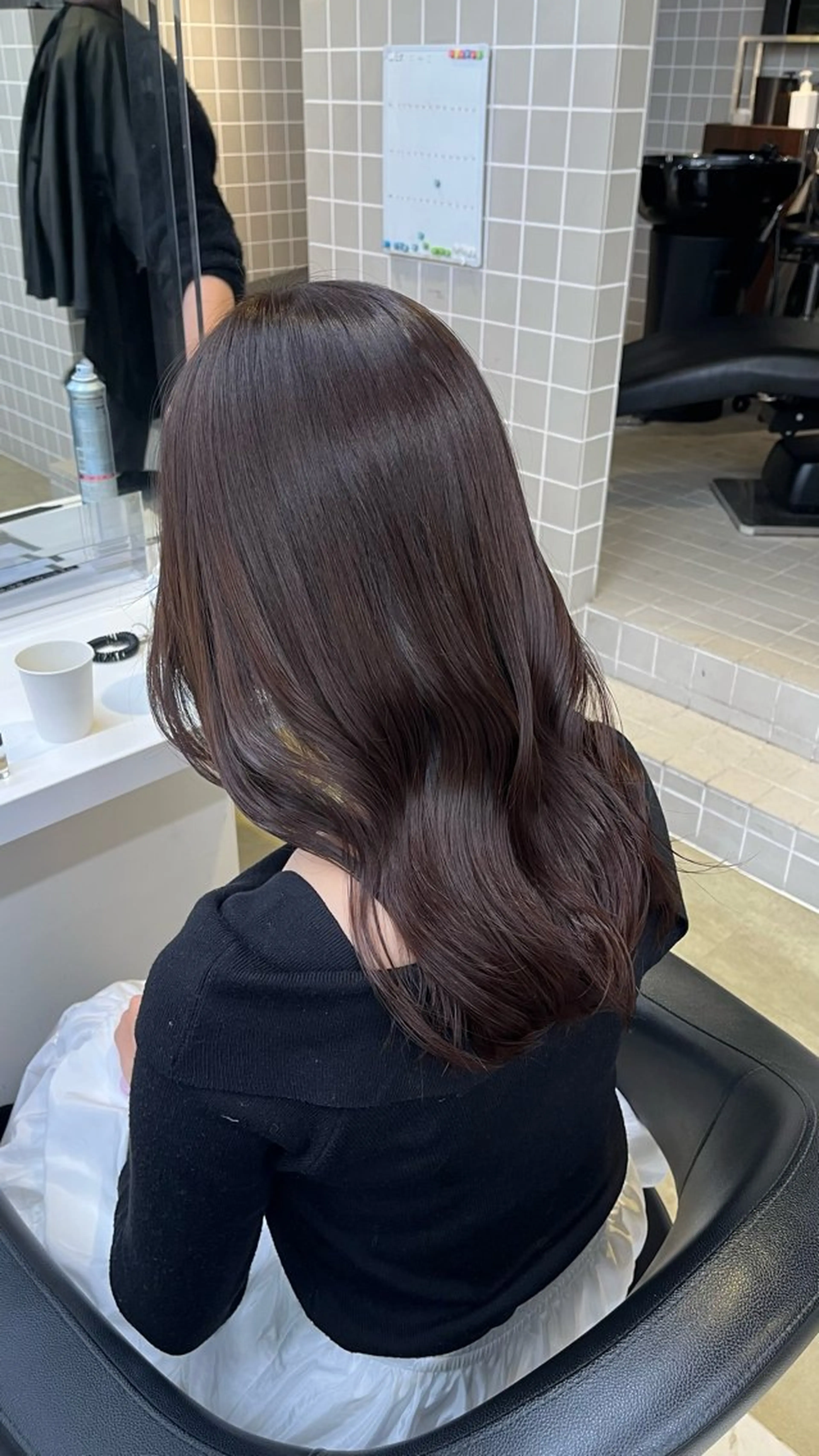 ロング カラー ヘアアレンジ カット ヘアカラー 韓国ヘア/赤み消し /大人透明感🫧のヘアスタイル