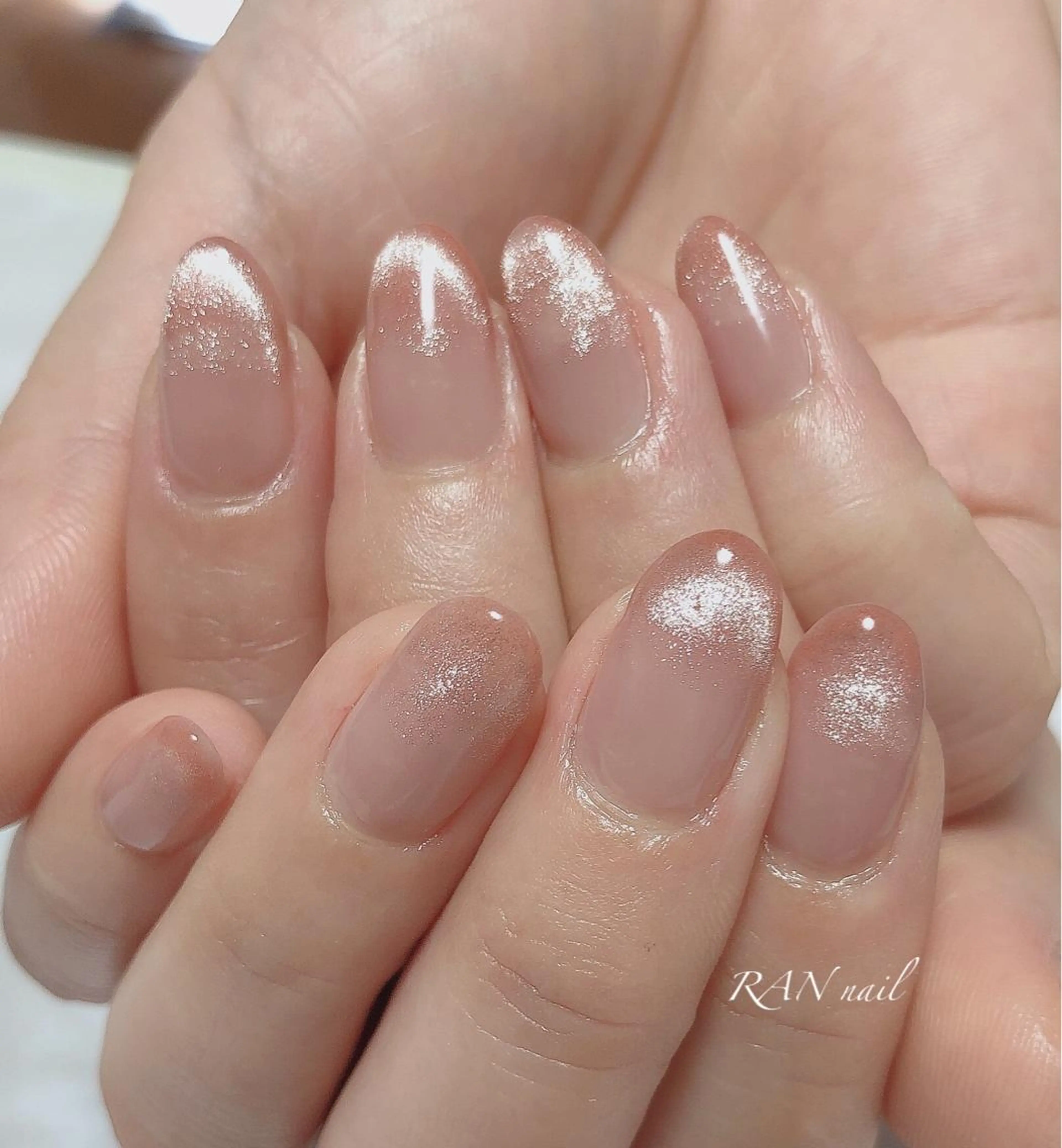 ネイル ジェルネイル グラデーション キラキラネイル マグネットネイル ミラーネイル RAN nailのネイルデザイン