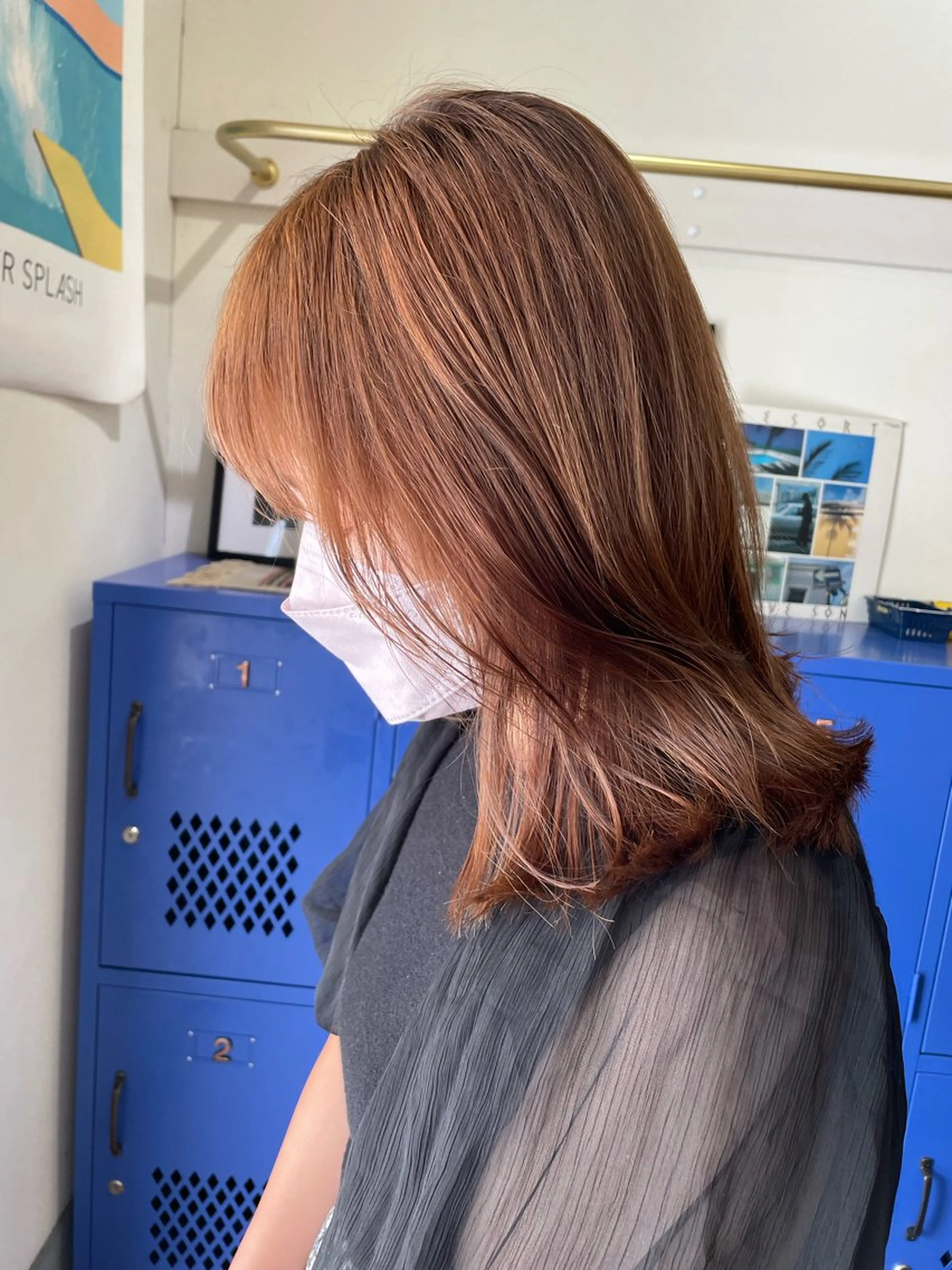 ミディアム カラー ブラウンカラー 透明感カラー トリートメント メンズパーマ✨️村越 雄斗のヘアスタイル