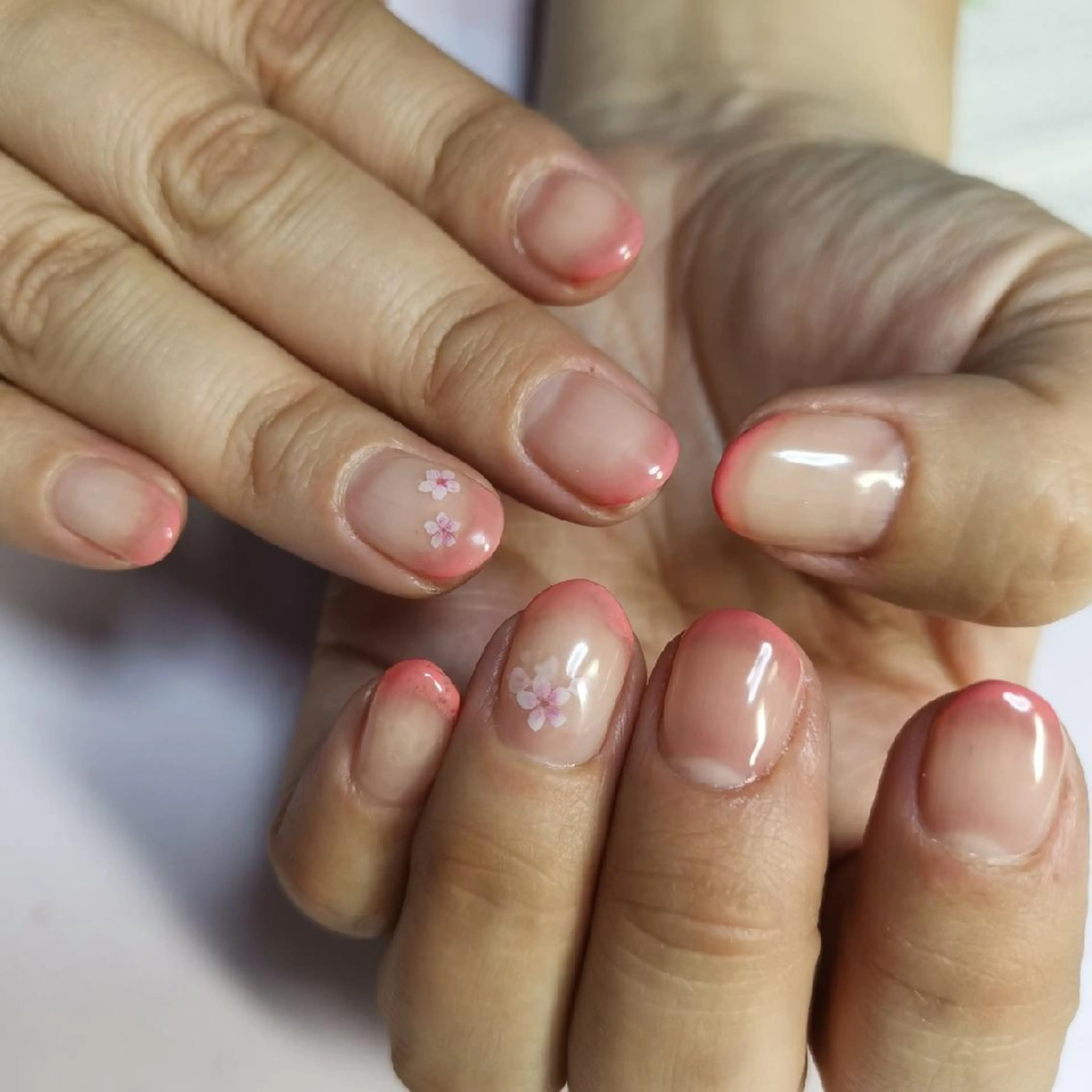 ネイル フレンチネイル グラデーション ハンドネイル reve あやののネイルデザイン