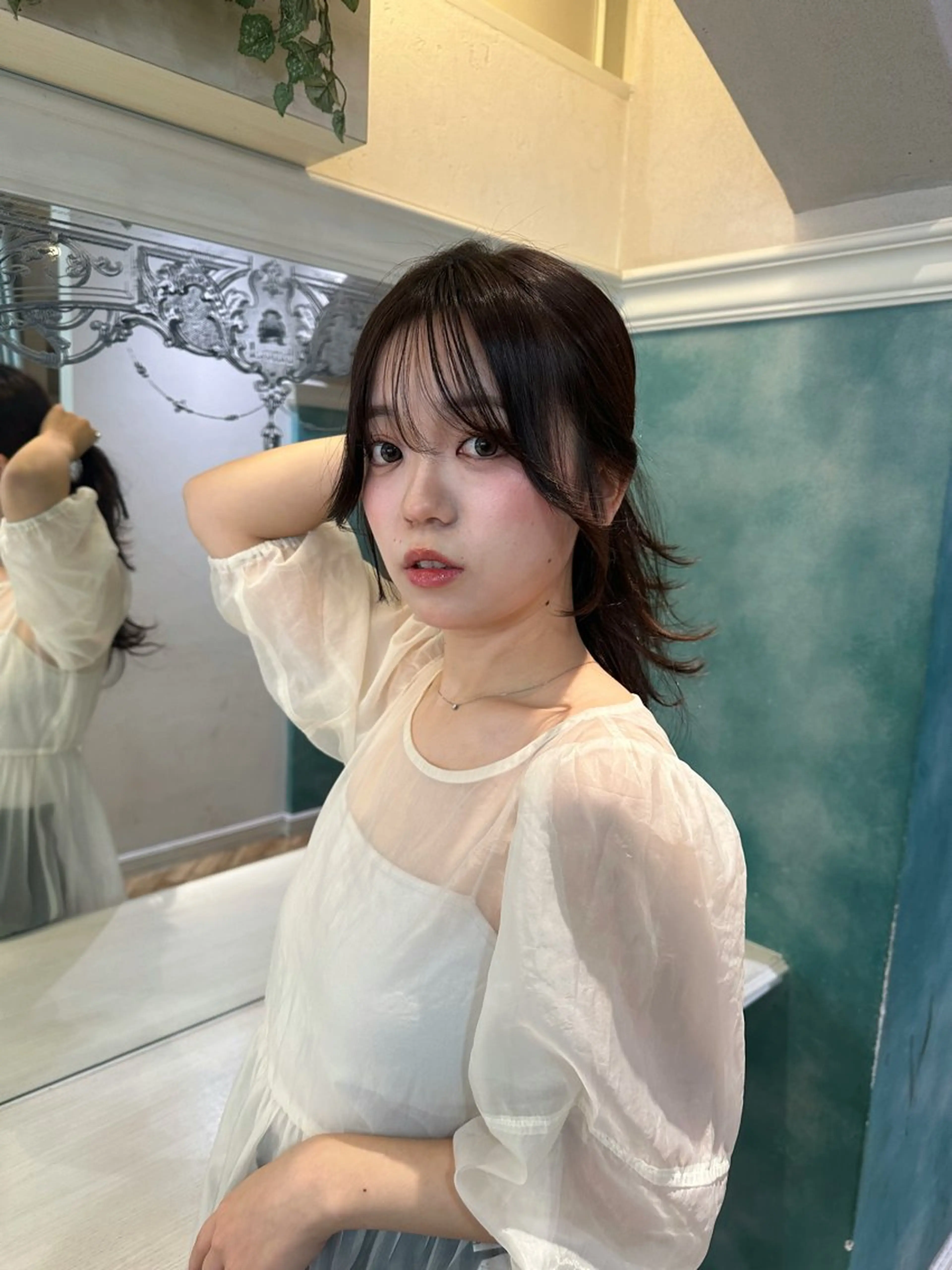 ロング カット レイヤー/顔周り /ボブ/銀座/サラのヘアスタイル