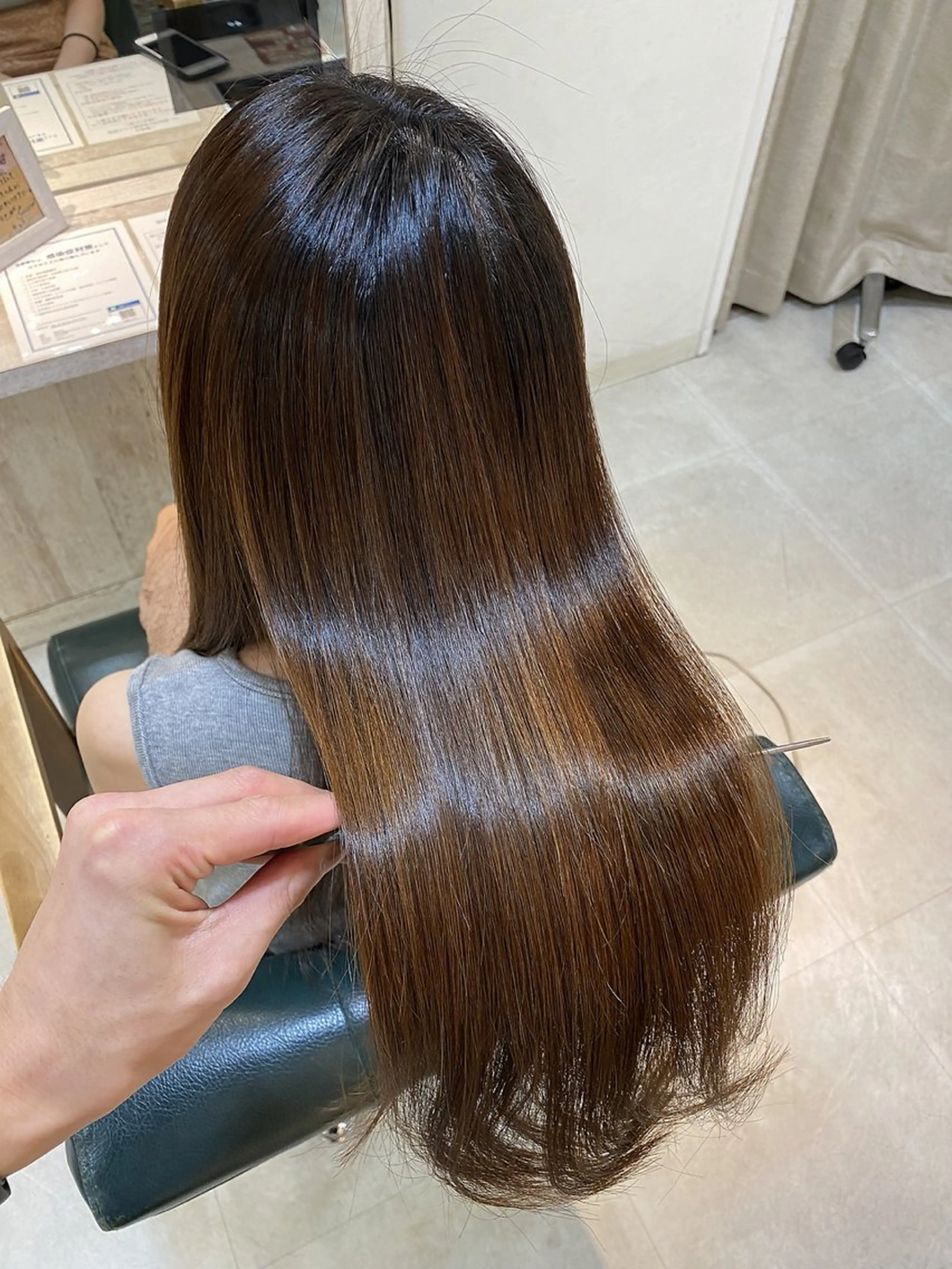 【本気ツヤ髪コース】デザインカット＋髪質改善Xトリートメント　￥14900の写真