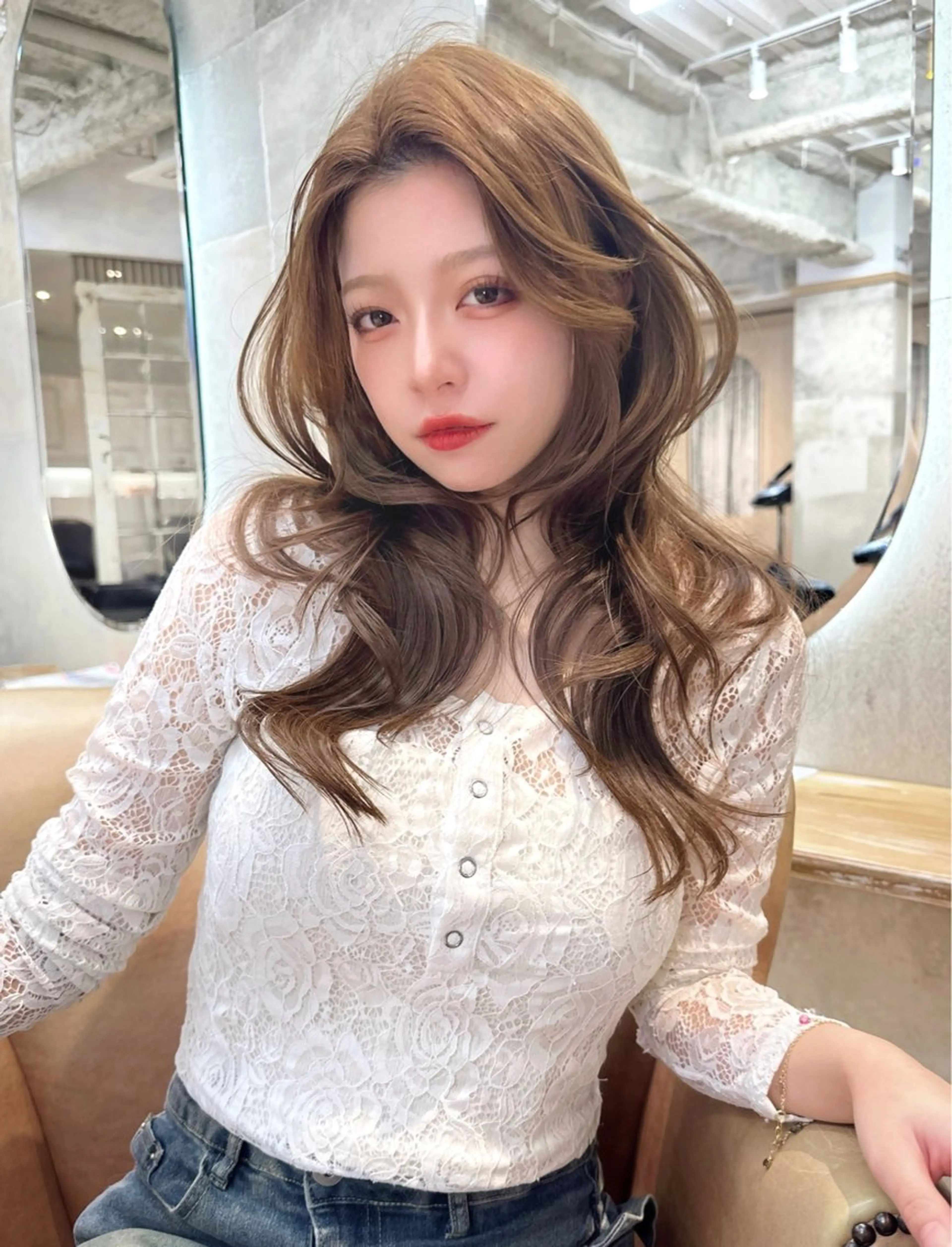 ロング カット ヘアカラー トリートメント 荻野 峻輔/レイヤー /透明感カラーのヘアスタイル