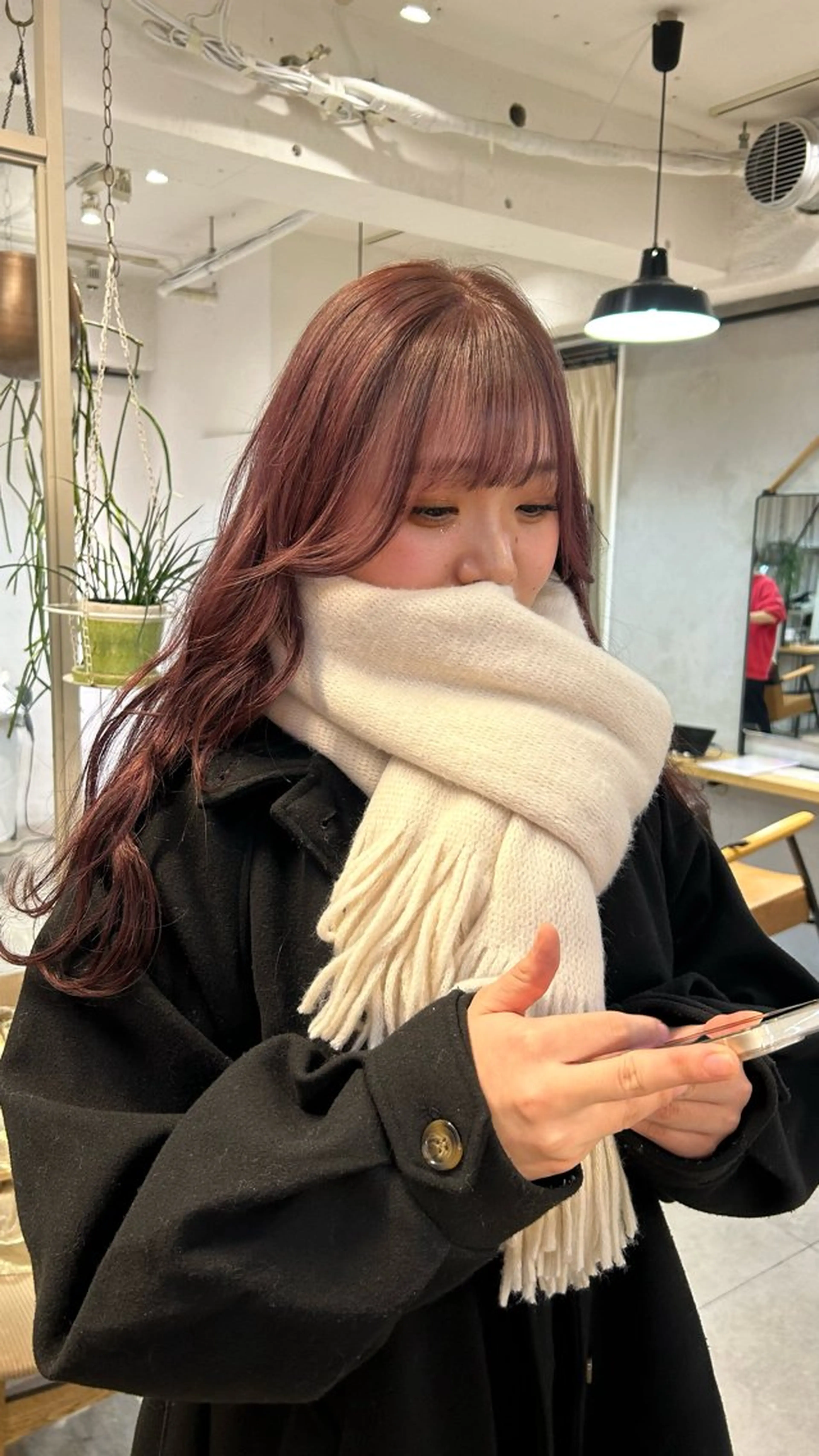 ロング カラー ピンクカラー カット ヘアカラー じゅわっと暖色カラー 🍊Moemiのヘアスタイル