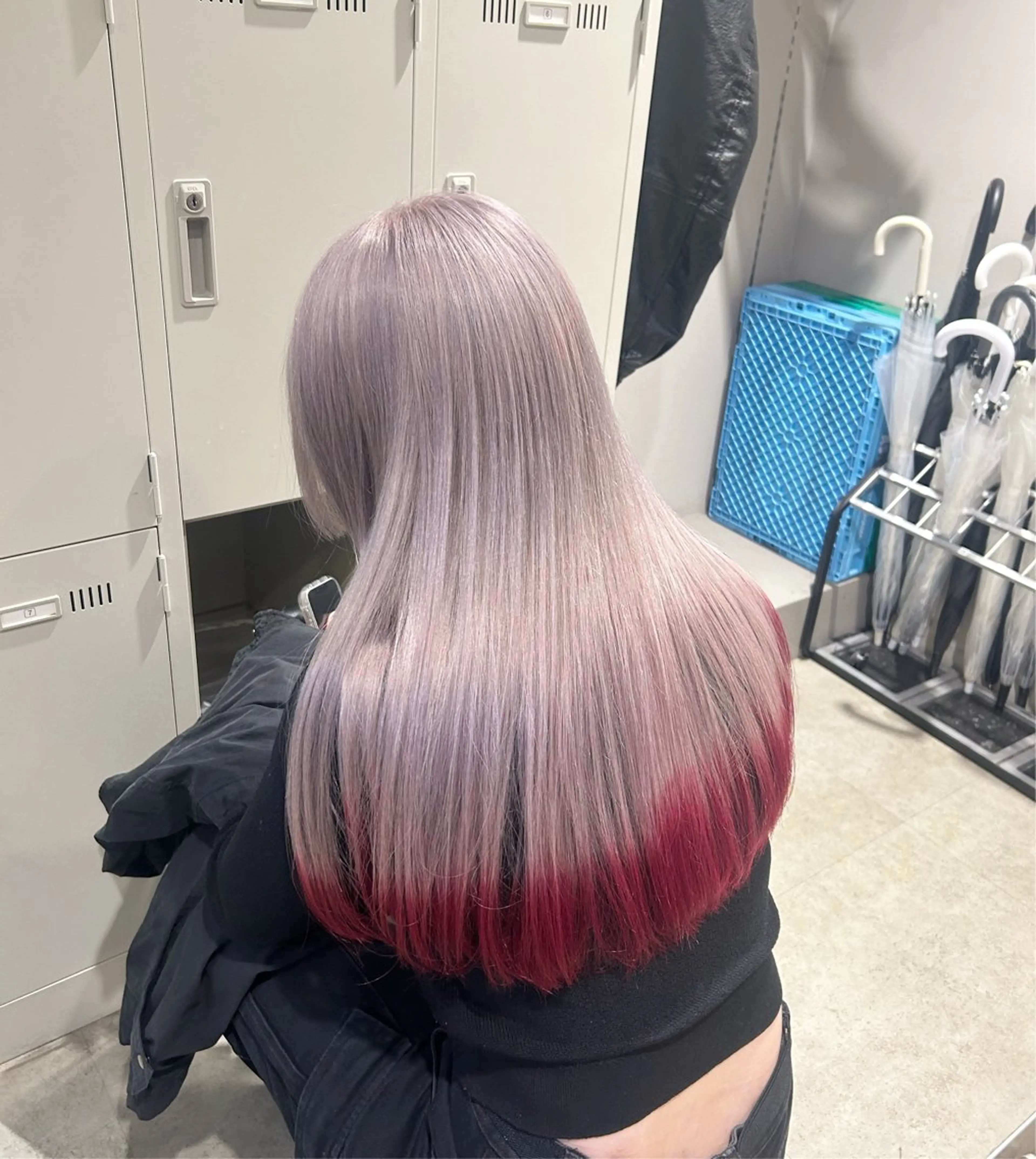 ロング カラー ヘアカラー ヘアセット 韓国/トレンド レイヤー【101】のヘアスタイル