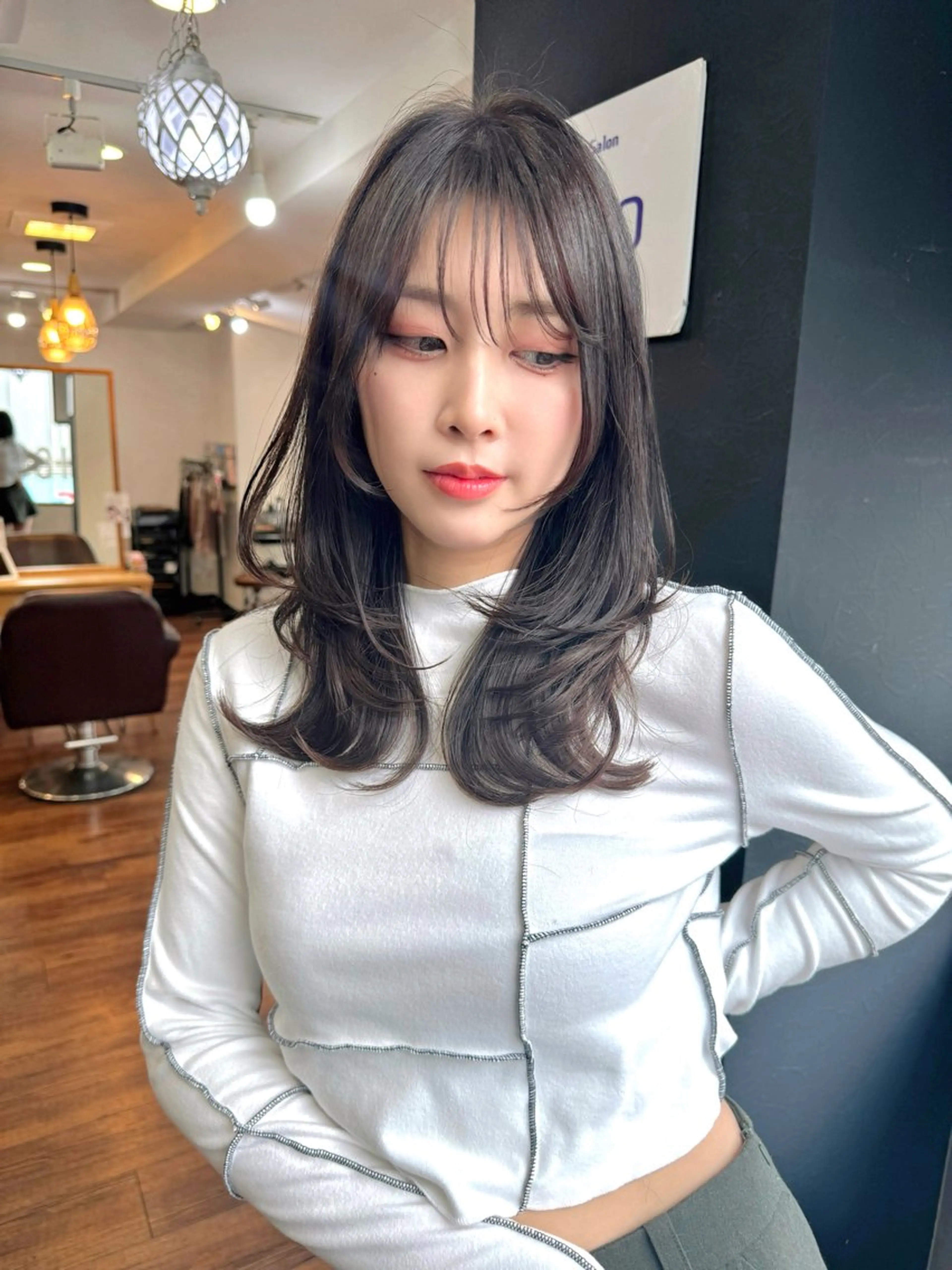 セミロング カラー 似合わせレイヤー 🇰🇷荒木洋文のヘアスタイル