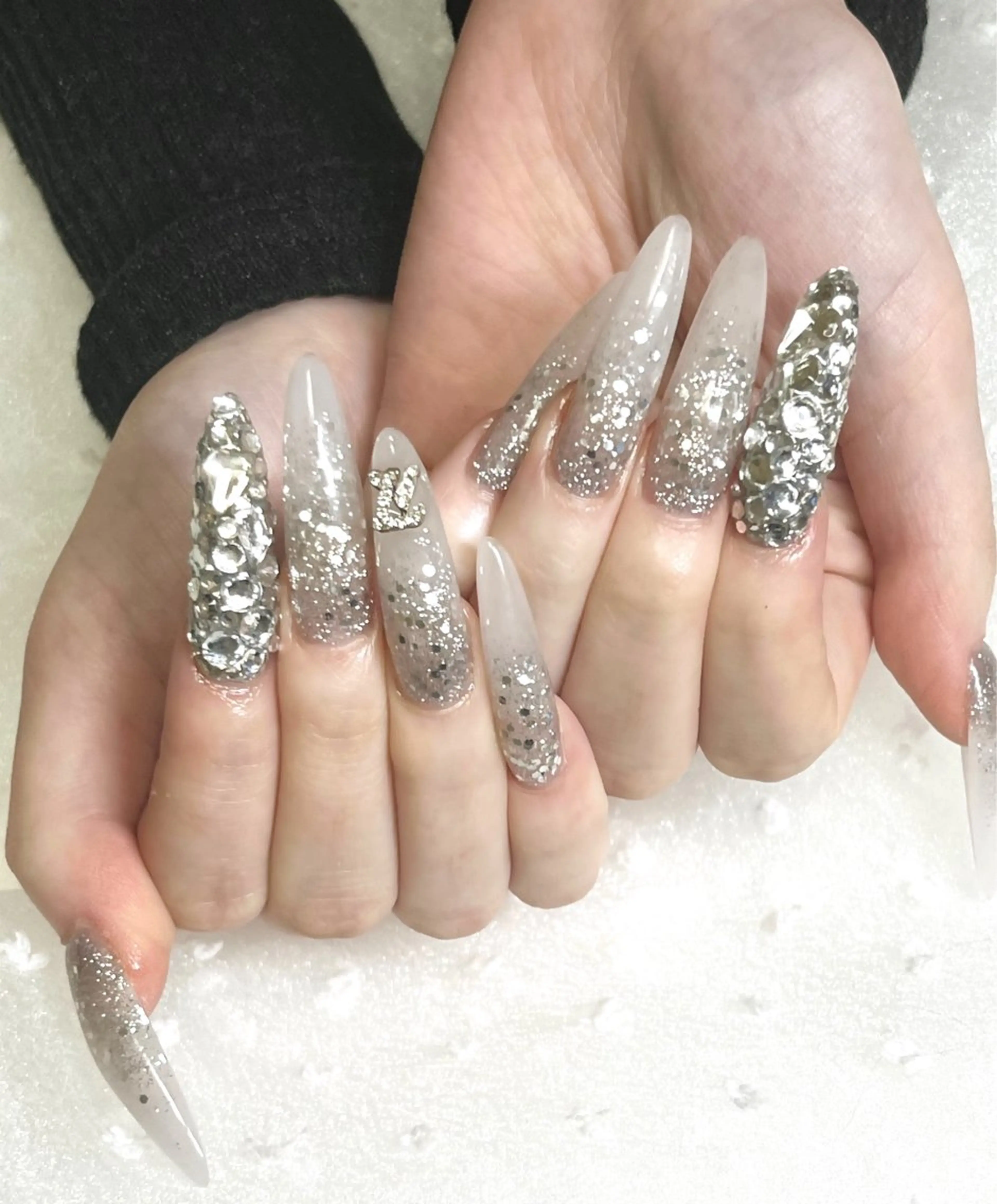 ネイル 長さ出し スカルプネイル plaisir プレジールネイルのネイルデザイン