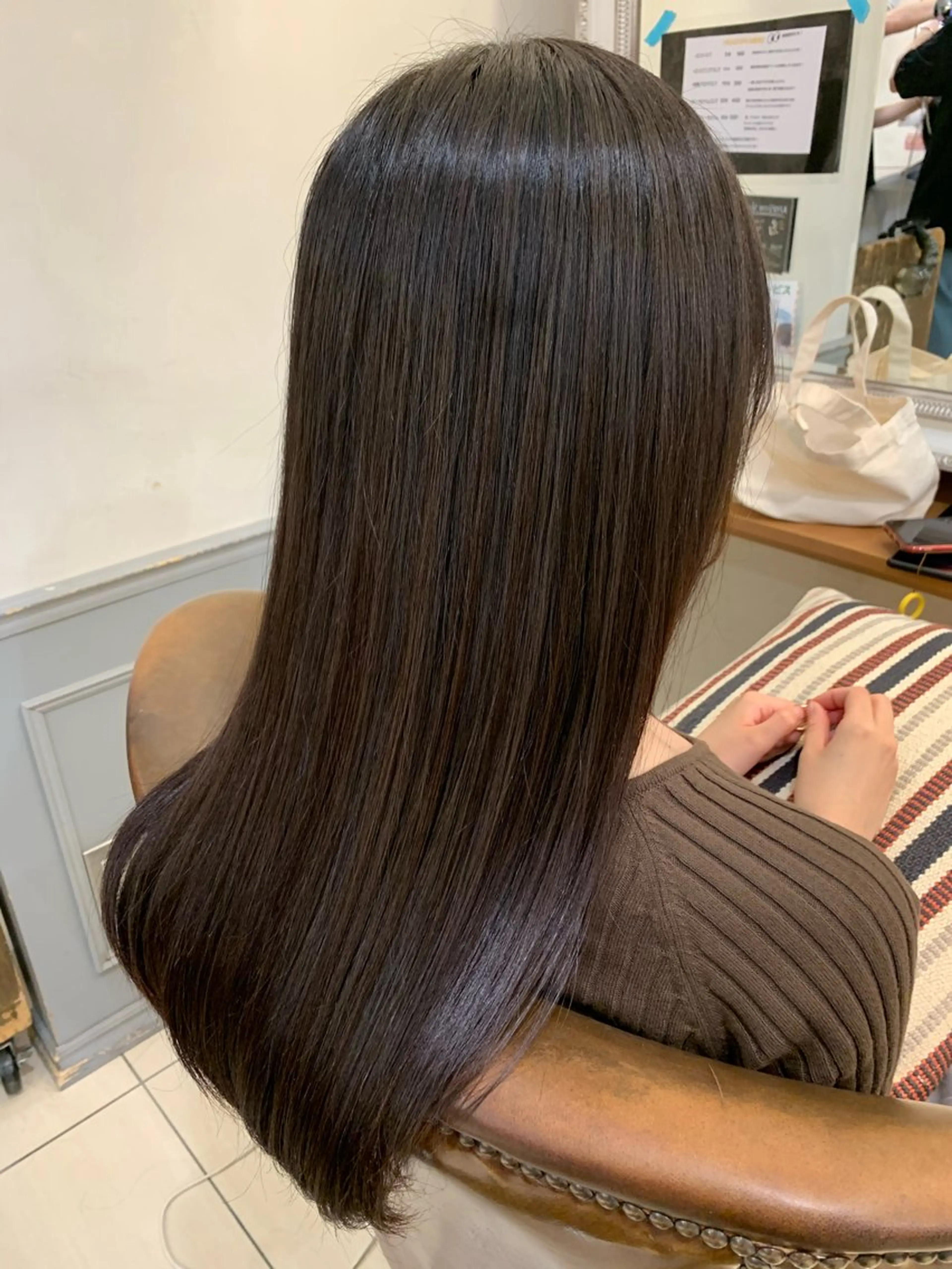 ロング 縮毛矯正 韓国ヘアー🇰🇷 MIWAのヘアスタイル