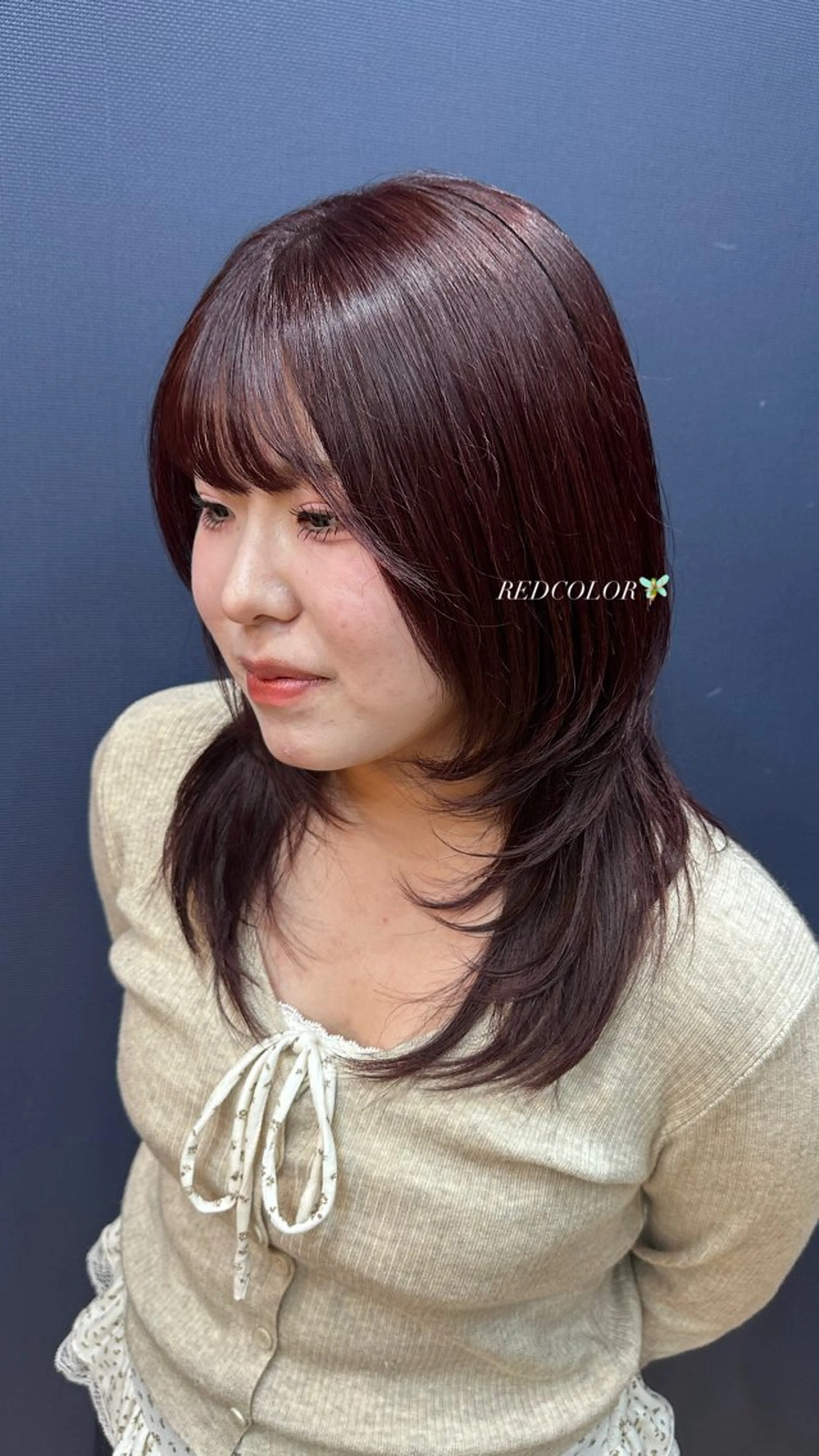 セミロング ヘアカラー 坂庭 美夢のヘアスタイル