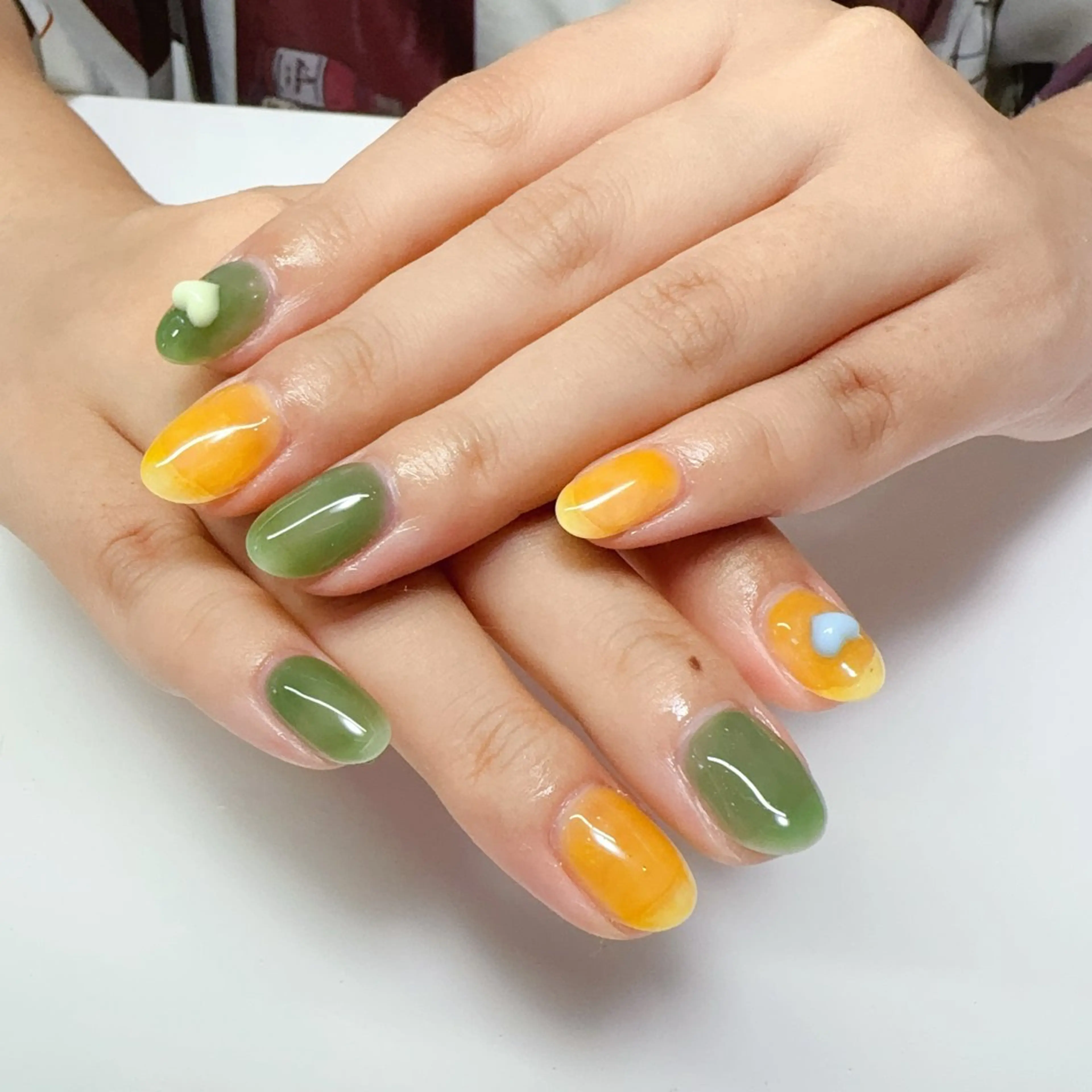 ネイル ハート ハンドネイル YUYI.nail salonのネイルデザイン