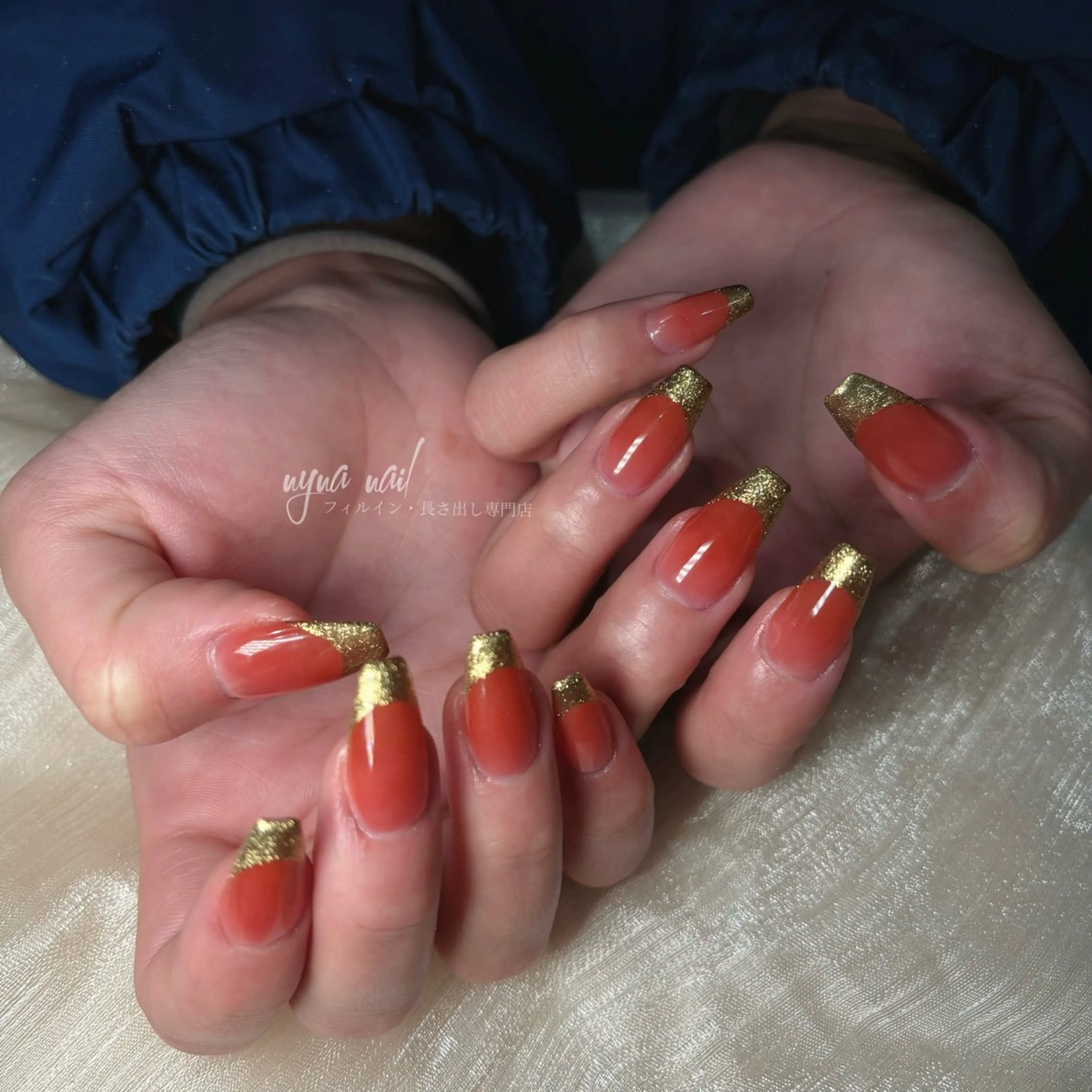 ネイル 長さ出し フレンチネイル ネイルチップ Y U K Iのネイルデザイン