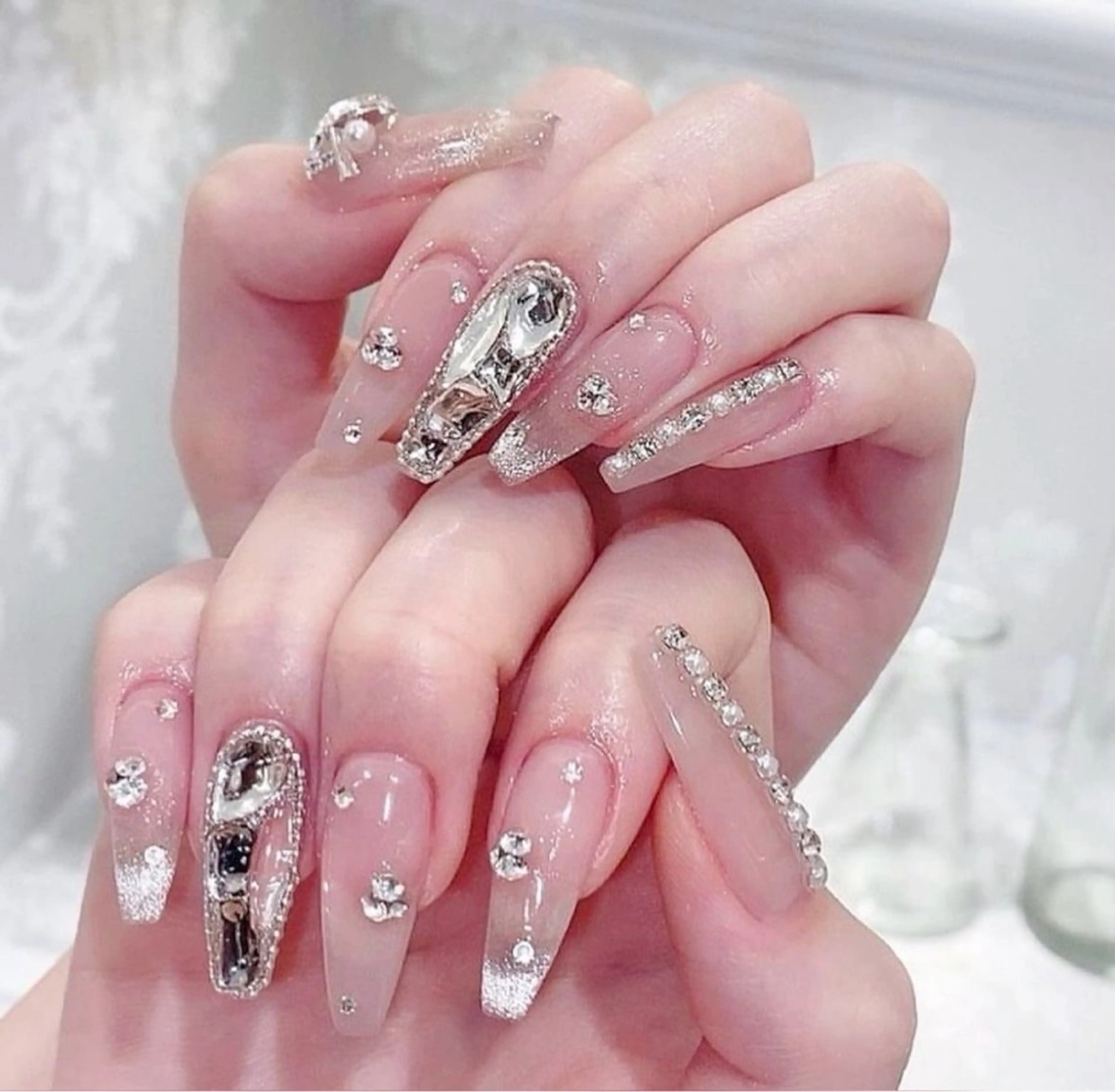 やり放題120分➕長さ出し10本💞🈹14800円->11800円💞🌸ベースパラジェル使う❣️の写真